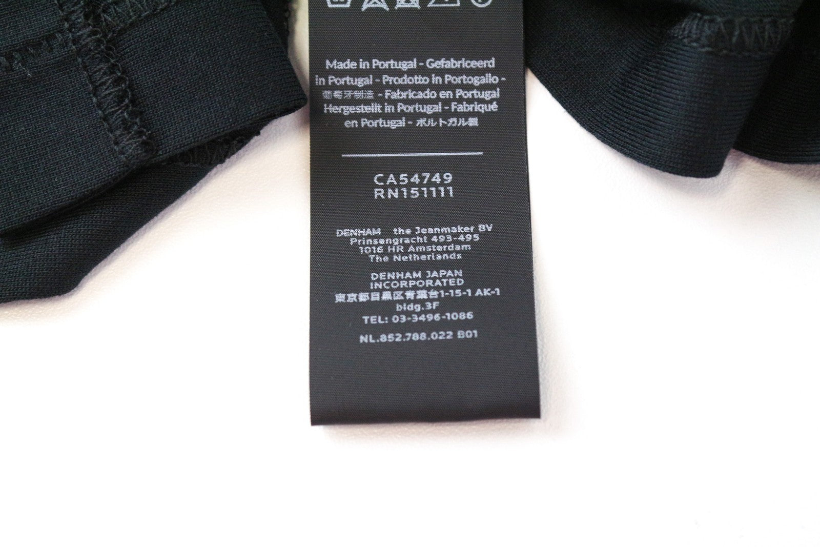 DENHAM Women T-Shirt XS Black 3/4 Sleeved Basic Round Neck Pull On Casual