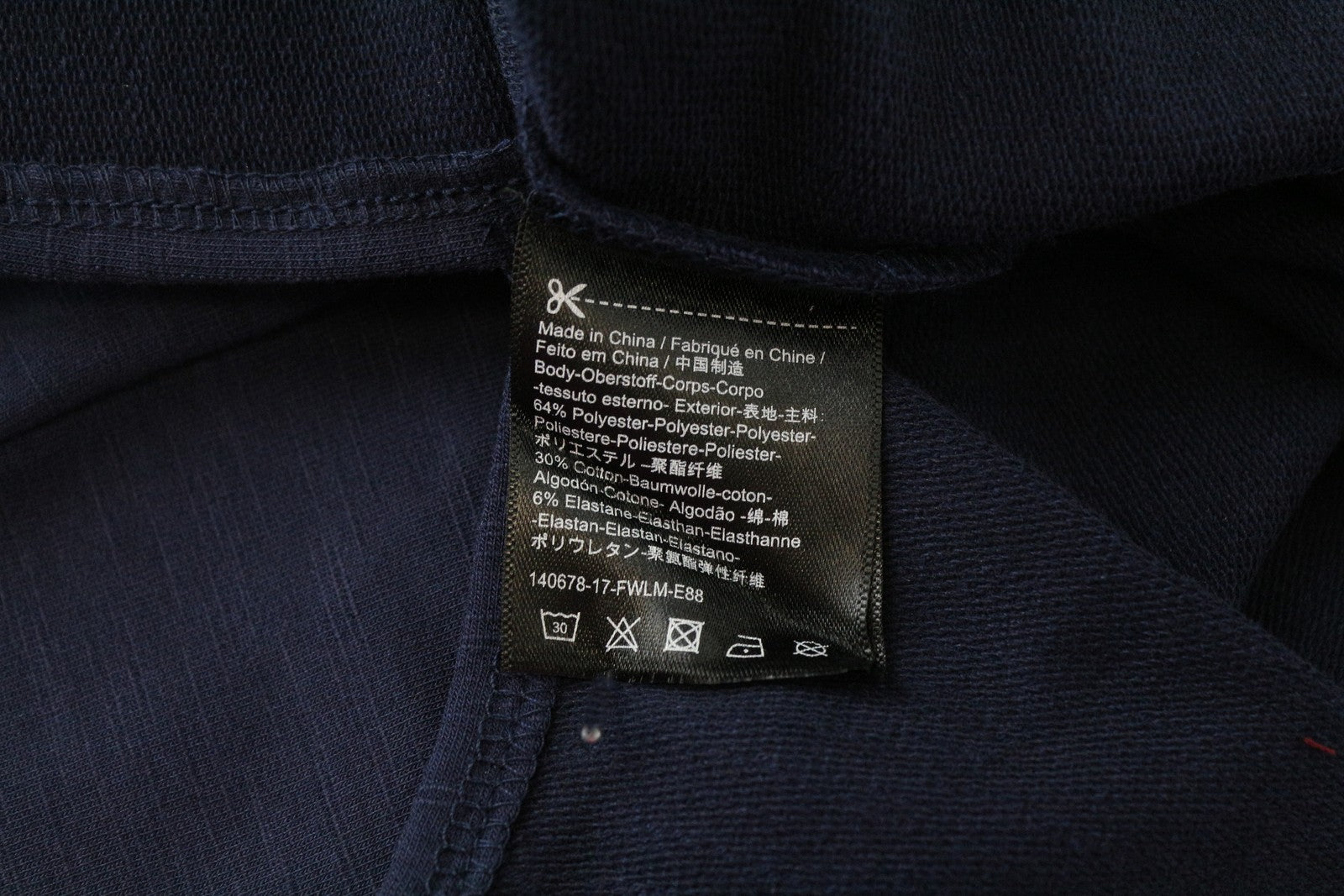 MAISON SCOTCH Women Dress S Dark Blue Cotton Blend Long Sleeve Detailed