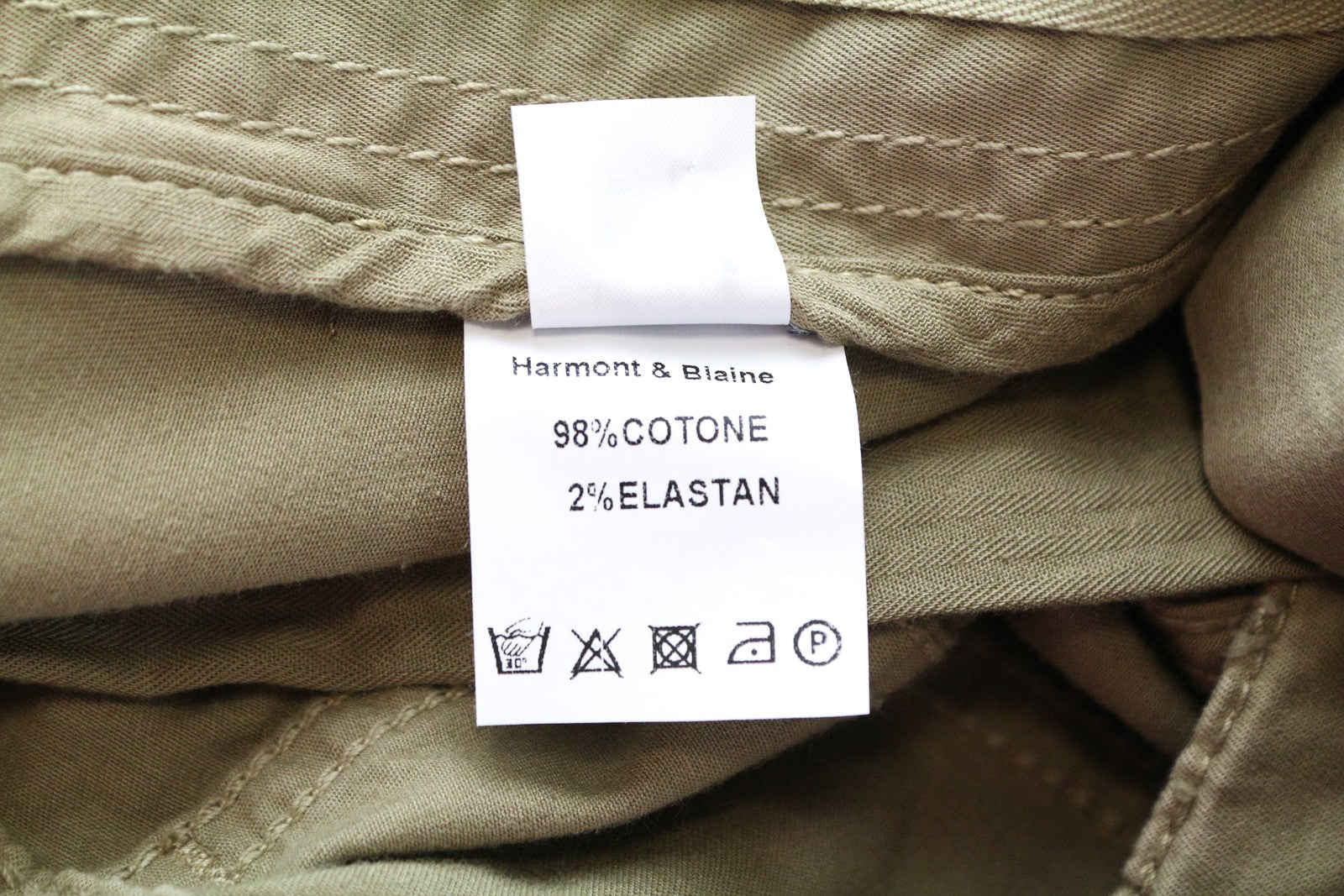 HARMONT & BLAINE Men Trousers 56 Brown Cotton Stretch Narrow Fit 5-Pocket