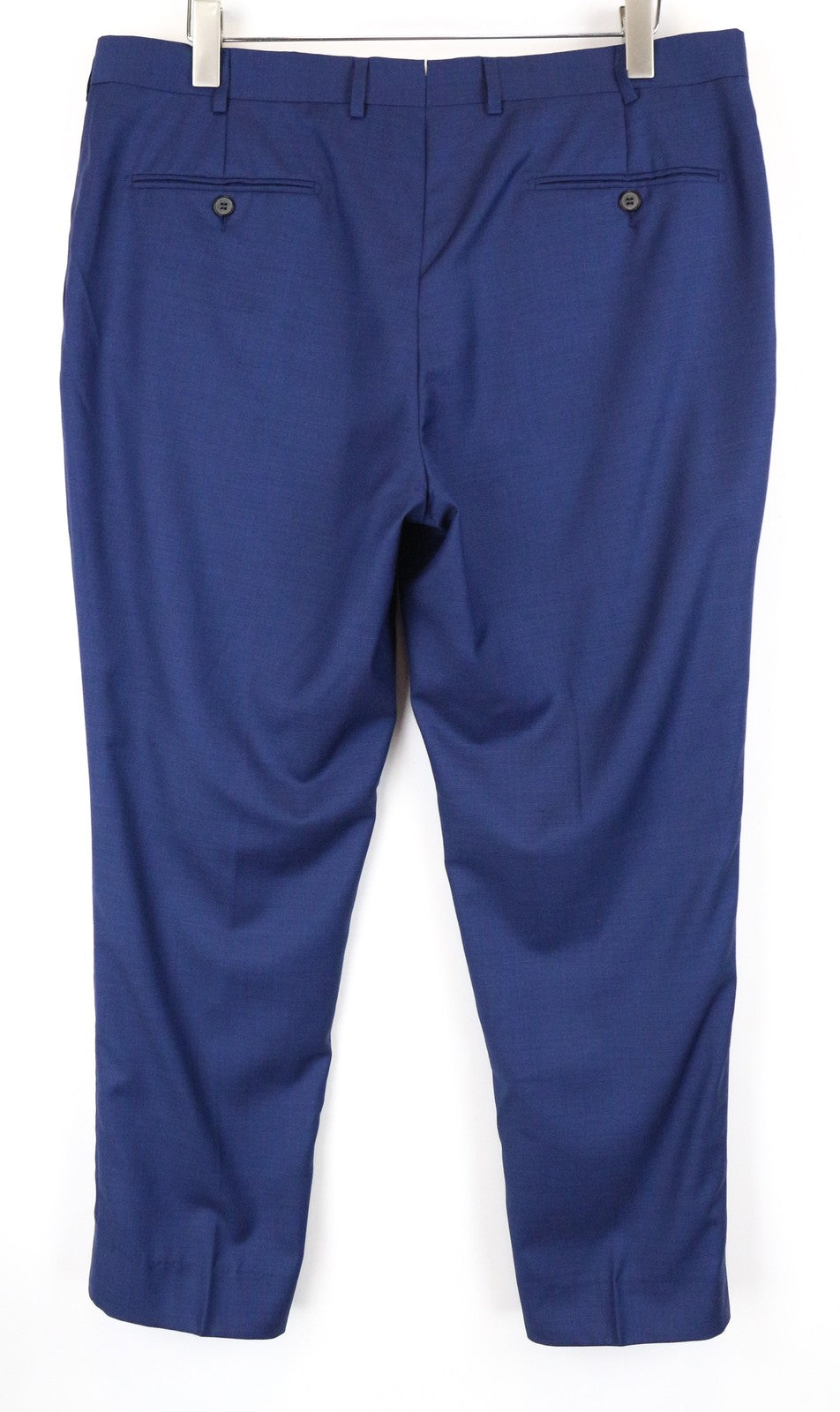 SUITSUPPLY Brescia Men Trousers UK46S Blue Pure Wool Lined Pleated Front Formal