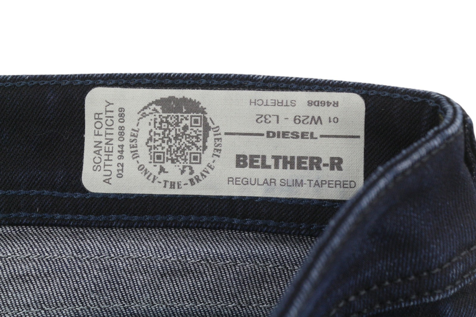 DIESEL Belther-R R46D8 Men Jeans W29/L32 Dark Blue Regular Slim Tapered Stretch