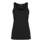MAISON SCOTCH Women Top XS Tank Black Basic Cotton Sleeveless Round Neck