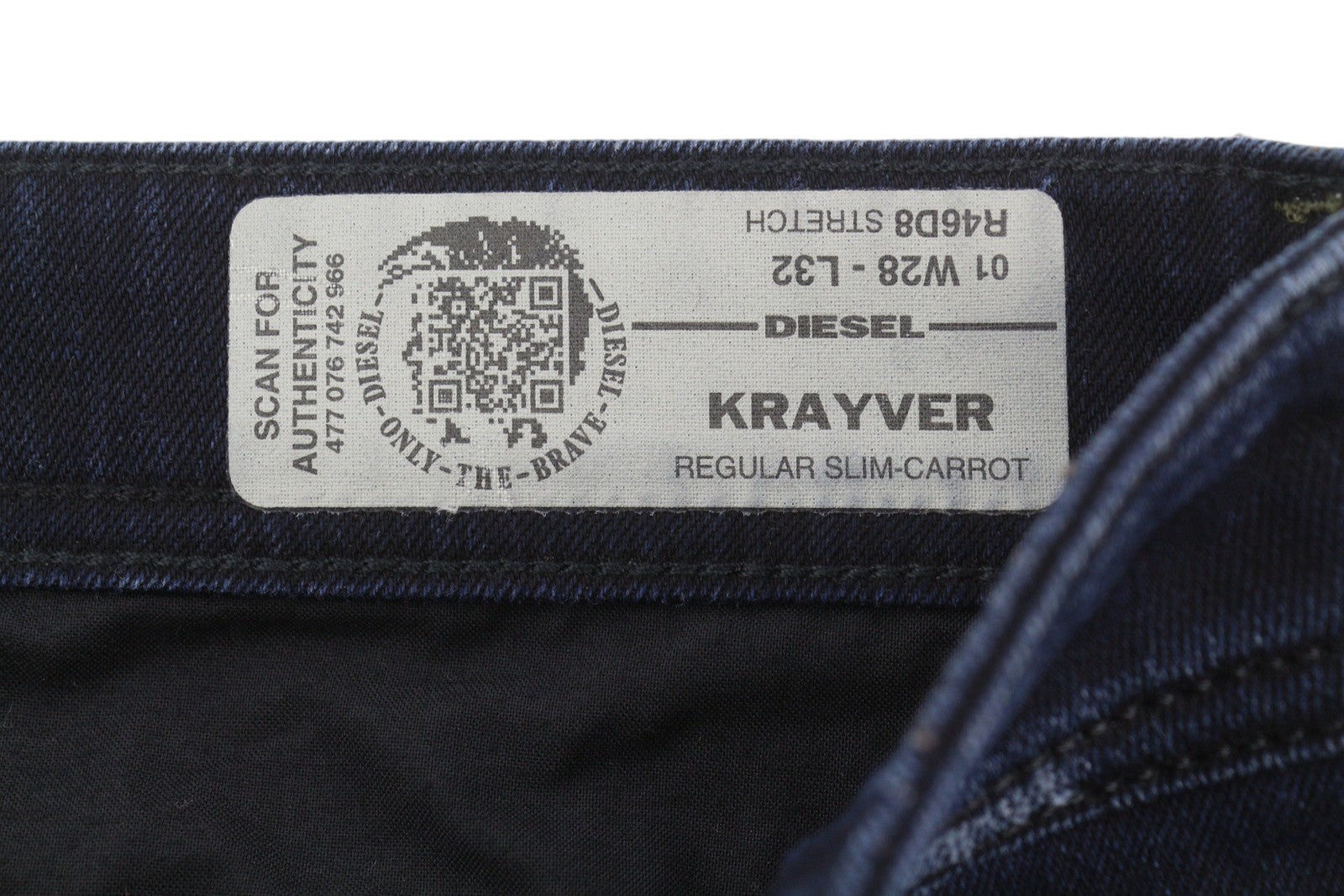 DIESEL Krayver R46D8 Men Jeans W28/L32 Blue Faded Regular Slim Carrot Stretch