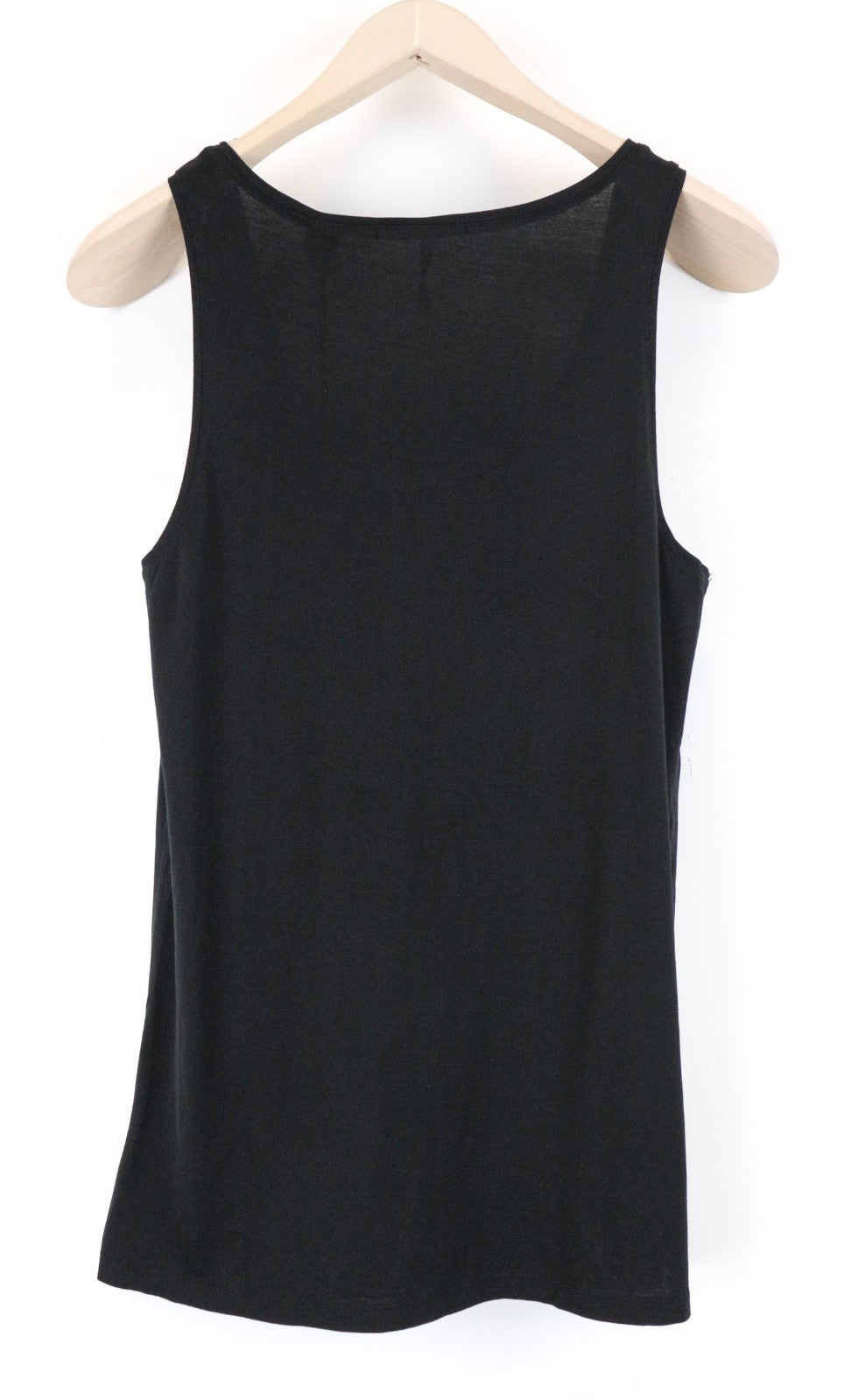 MAISON SCOTCH Women Top M Tank Black Pure Cotton Sleeveless Pull On Round Neck
