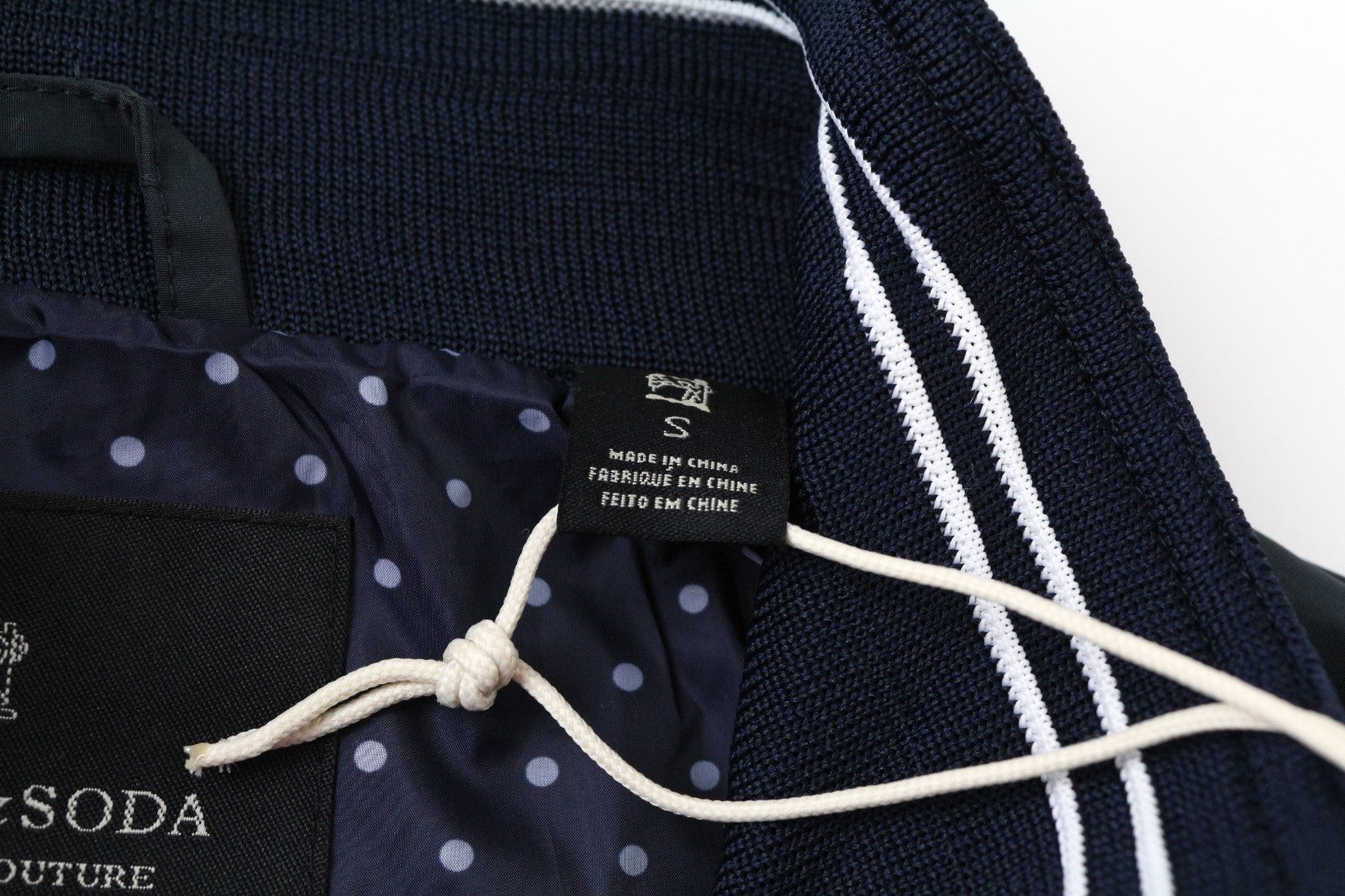 SCOTCH & SODA Ams Couture Men Jacket S Navy Long Sleeve Lined Lightweight Zipped