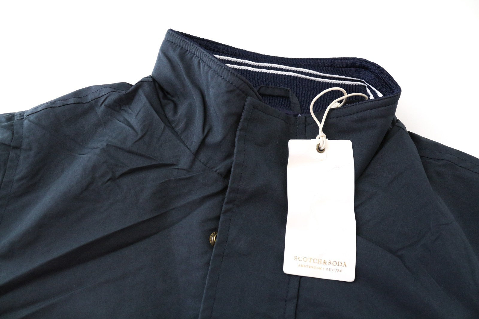 SCOTCH & SODA Ams Couture Men Jacket M Dark Blue Long Sleeved Lined Lightweight