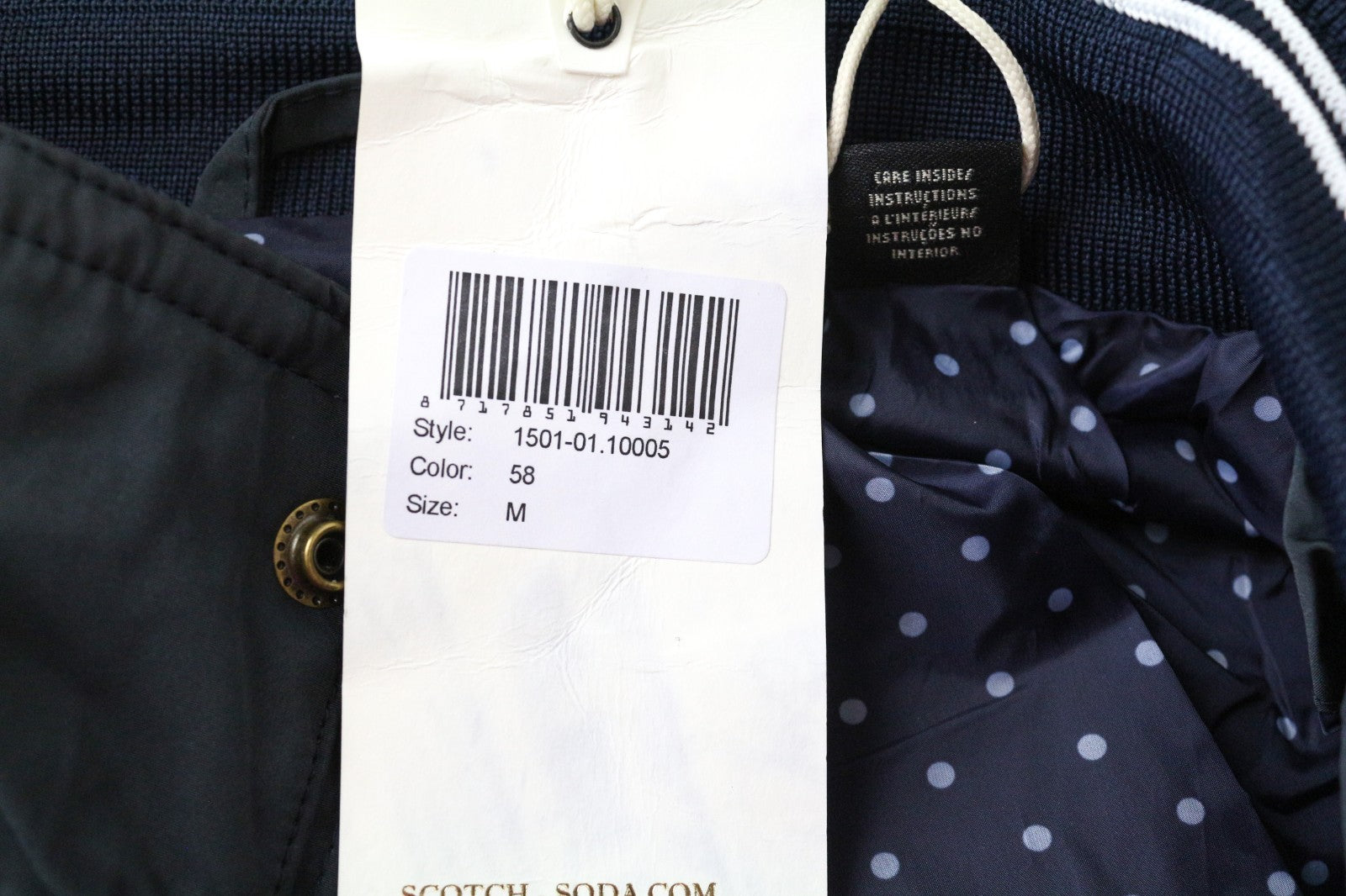 SCOTCH & SODA Ams Couture Men Jacket M Dark Blue Long Sleeved Lined Lightweight