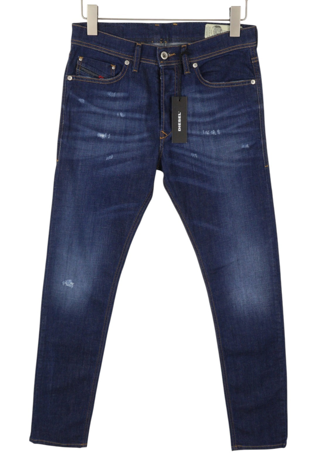 DIESEL Tepphar R7NA8 Men Jeans W28/L32 Blue Faded Distress Slim Carrot Stretch