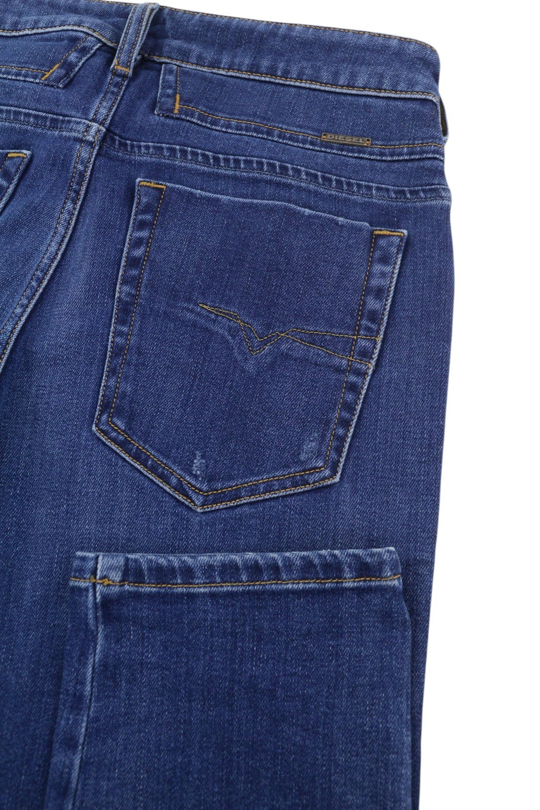 DIESEL D-Bazer 083AZ Men Jeans W27/L32 Blue Faded Distress Tapered Stretch