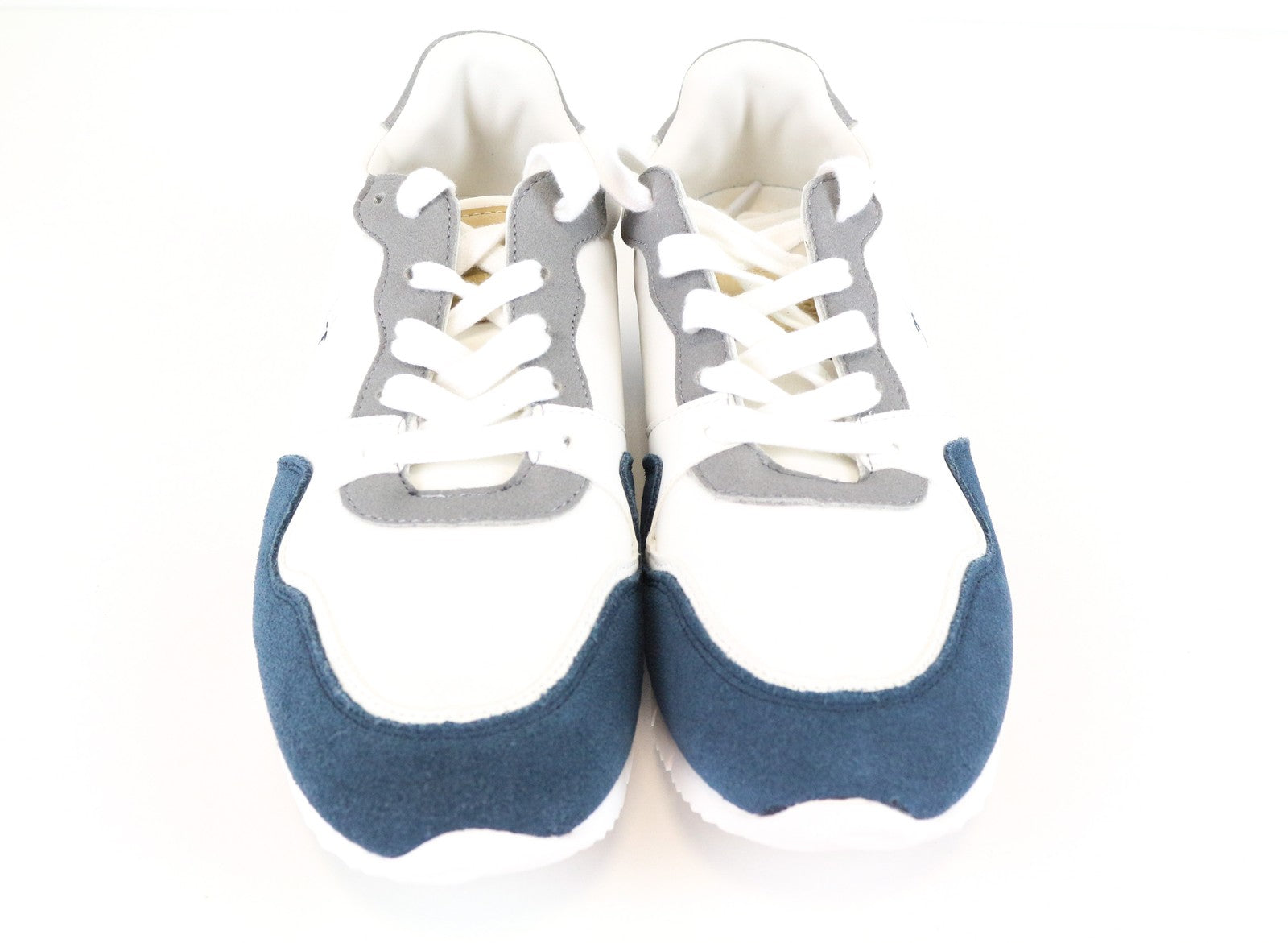 HARMONT & BLAINE Men Trainers EU40 White Blue Logo Laced Sneakers Low-Top Casual