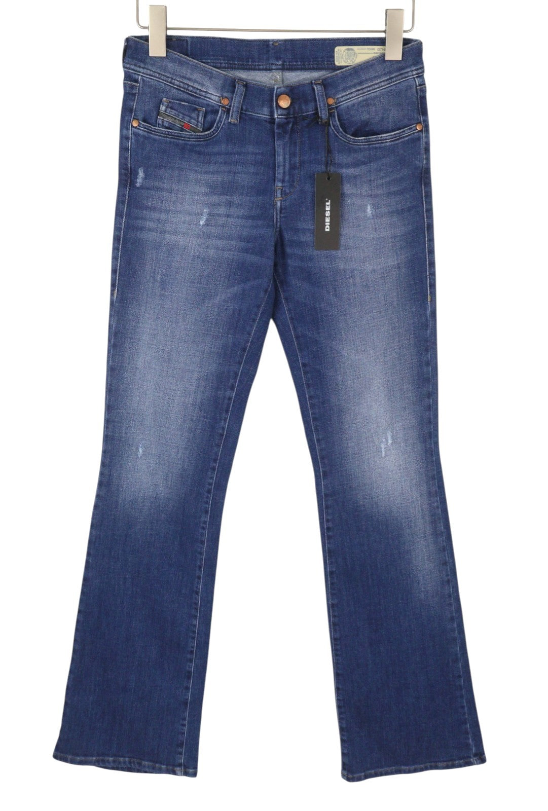 DIESEL Lowleeh 084QJ Women Jeans W28/L32 Blue Slim Bootcut Low Waist Stretch