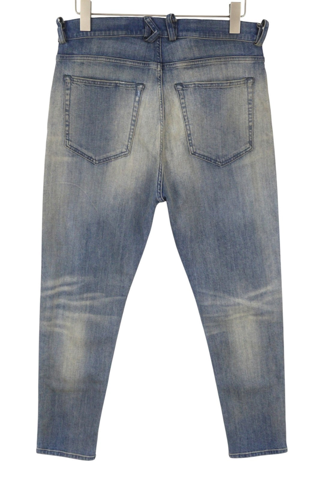 DIESEL D-Vider 084AQ Men Jeans W30/L32 Blue Distress Faded Aged Look Drop Crotch