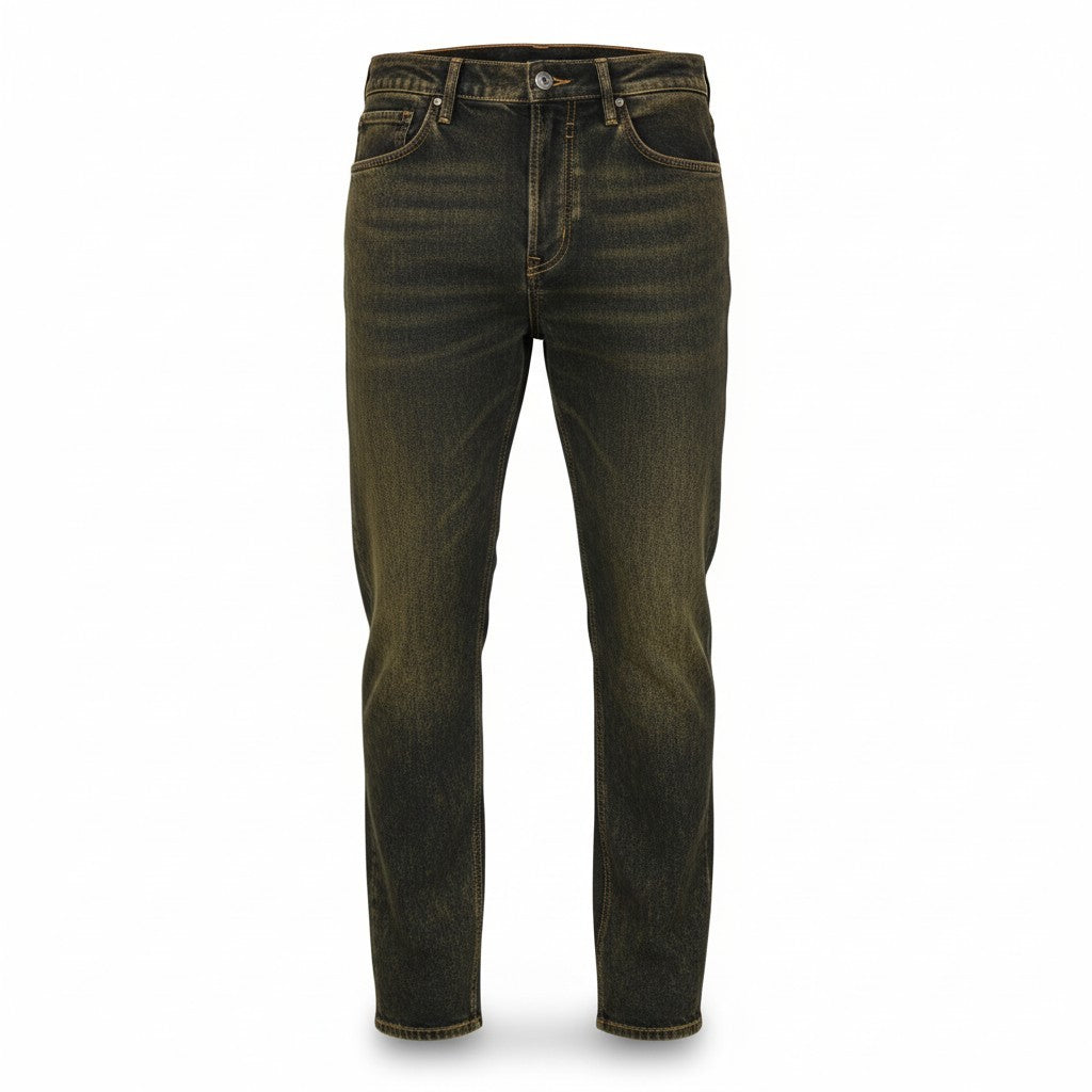 DIESEL Jifer 084WE Men Jeans W32/L32 Black Aged Look Faded Ankle Tapered Fit
