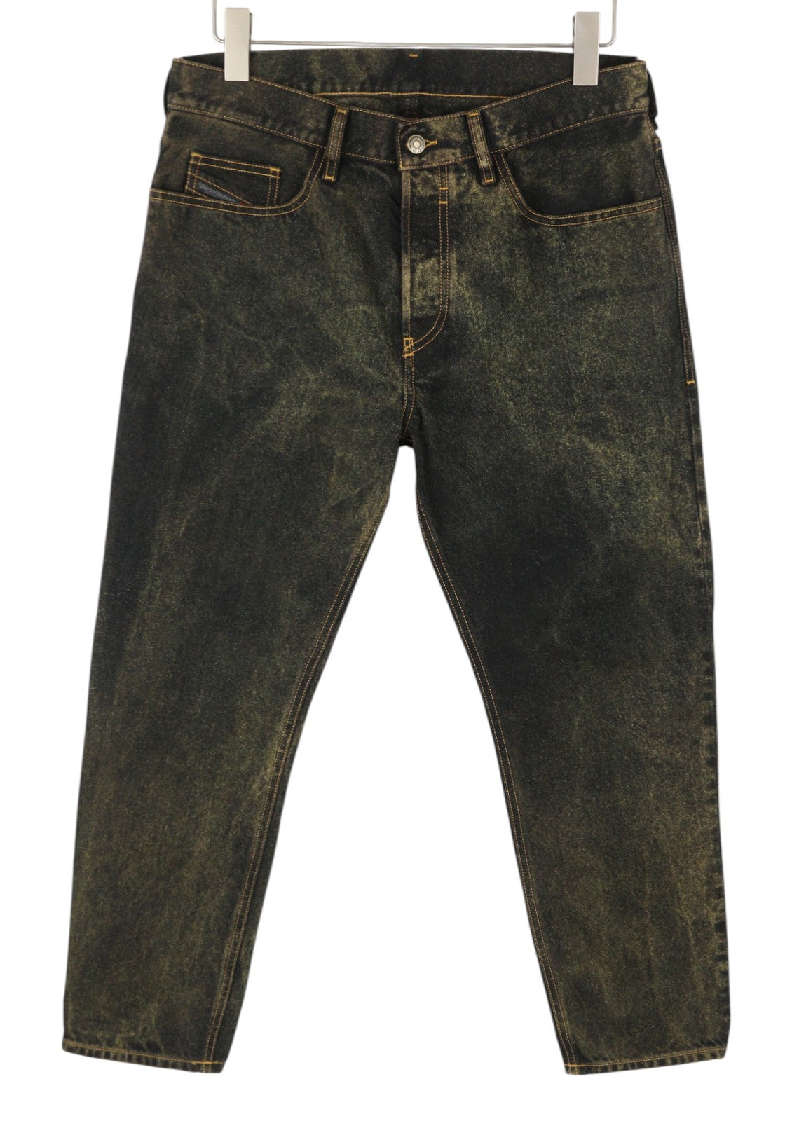 DIESEL Jifer 084WE Men Jeans W32/L32 Black Aged Look Faded Ankle Tapered Fit