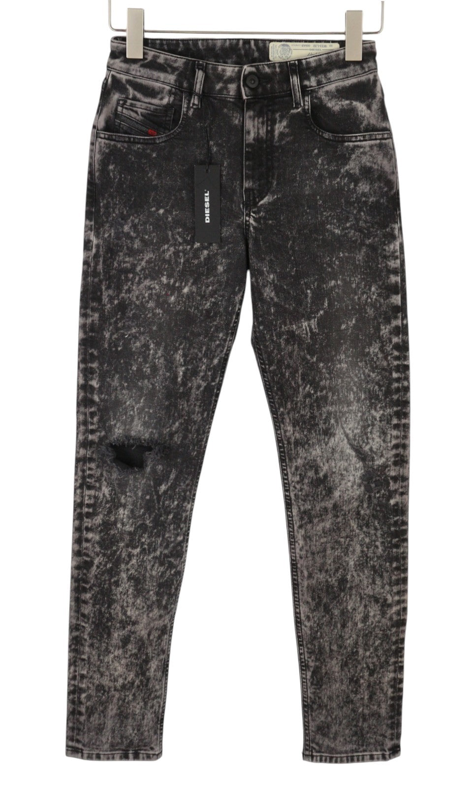 DIESEL Neekhol 069AB Women Jeans W23/L32 Distress Regular Straight Fit Stretch