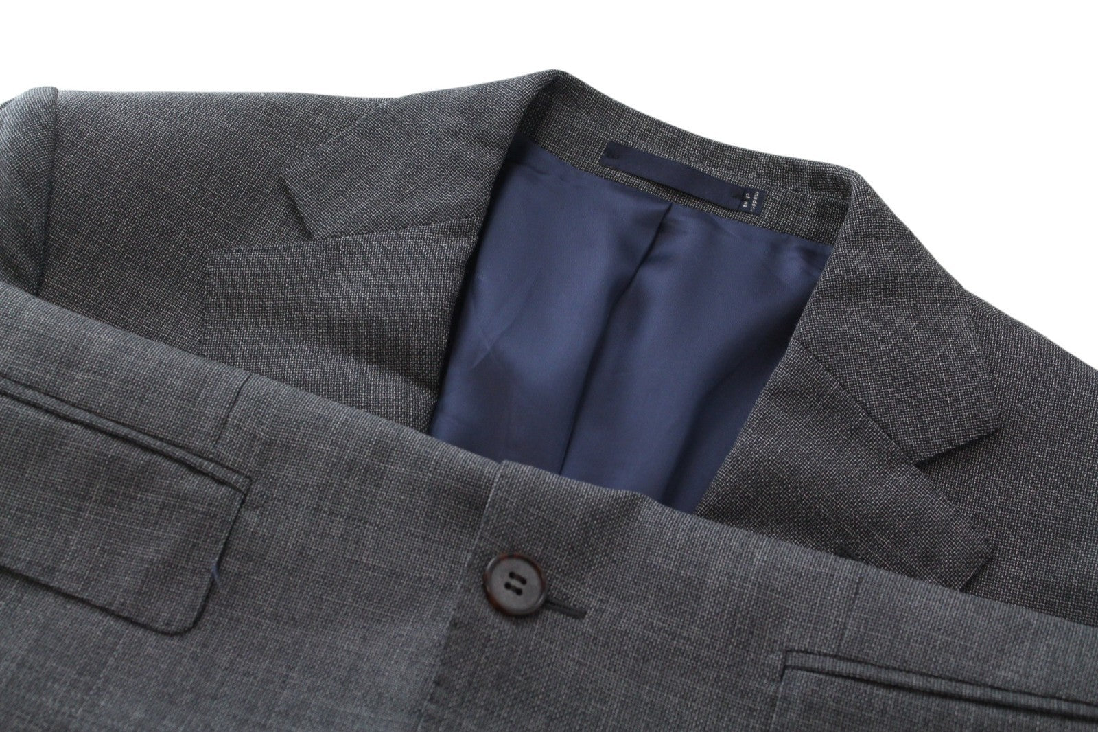 SUITSUPPLY Napoli Men Blazer UK34R Pure Wool Super 110's Single-Breasted Grey