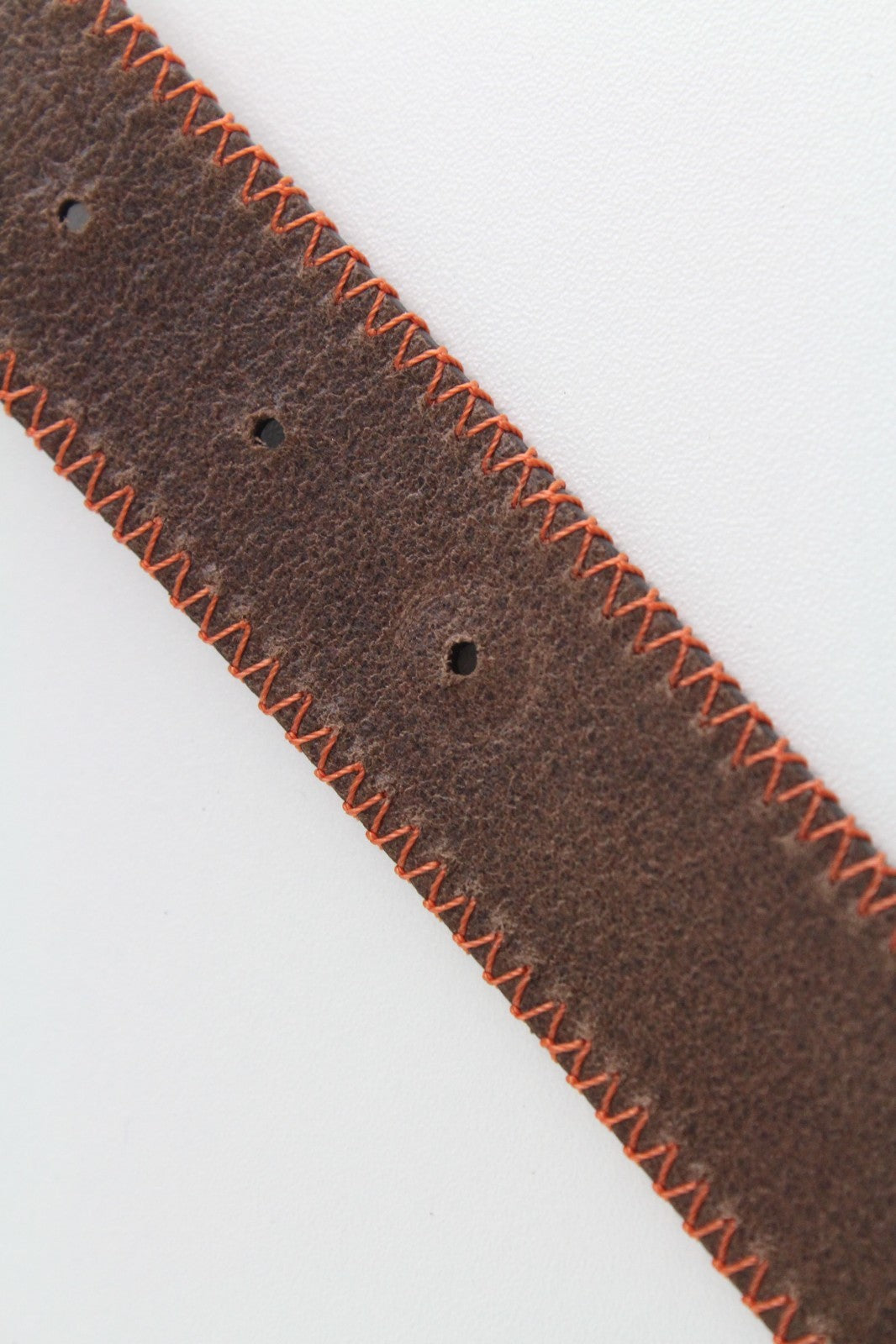 HARMONT & BLAINE Men Belt 100 cm Brown Genuine Leather Orange Threading Logo