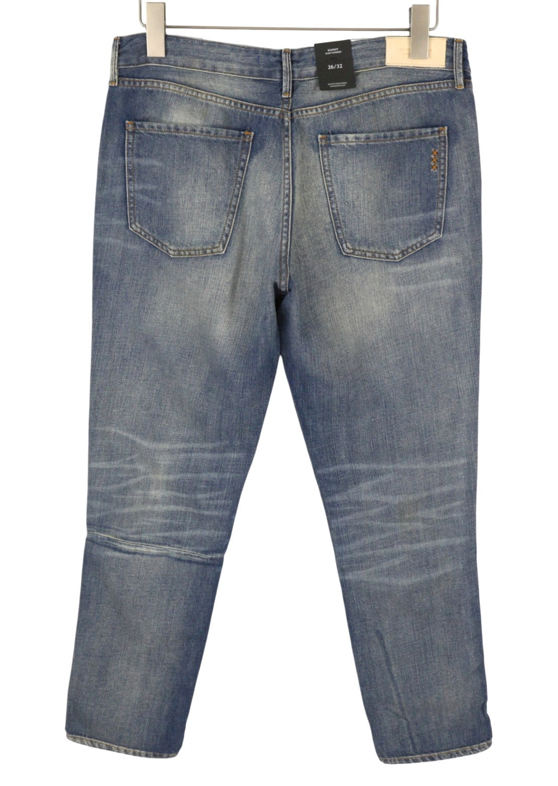 SCOTCH & SODA Bandit Women Jeans W26/L32 Blue Faded Cropped Slim Tapered Fit