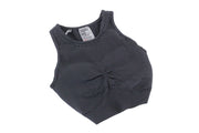 GYMSHARK Flawless Women Sport Bra XS Black Stretch Padded Knit Gym Activewear