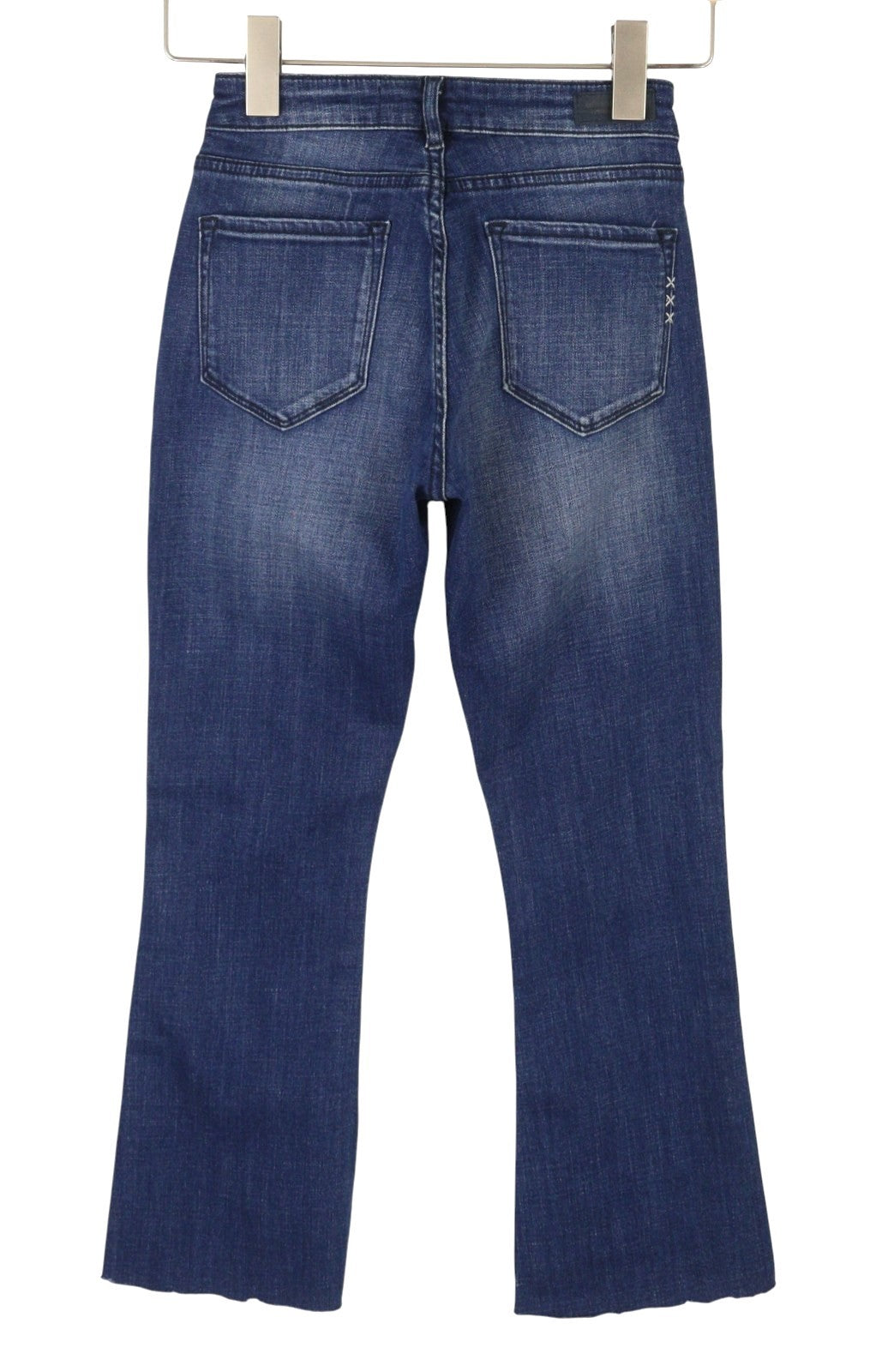 SCOTCH & SODA Women Jeans W25/L32 Blue Whiskers Faded Distress Hems Bootcut Fit