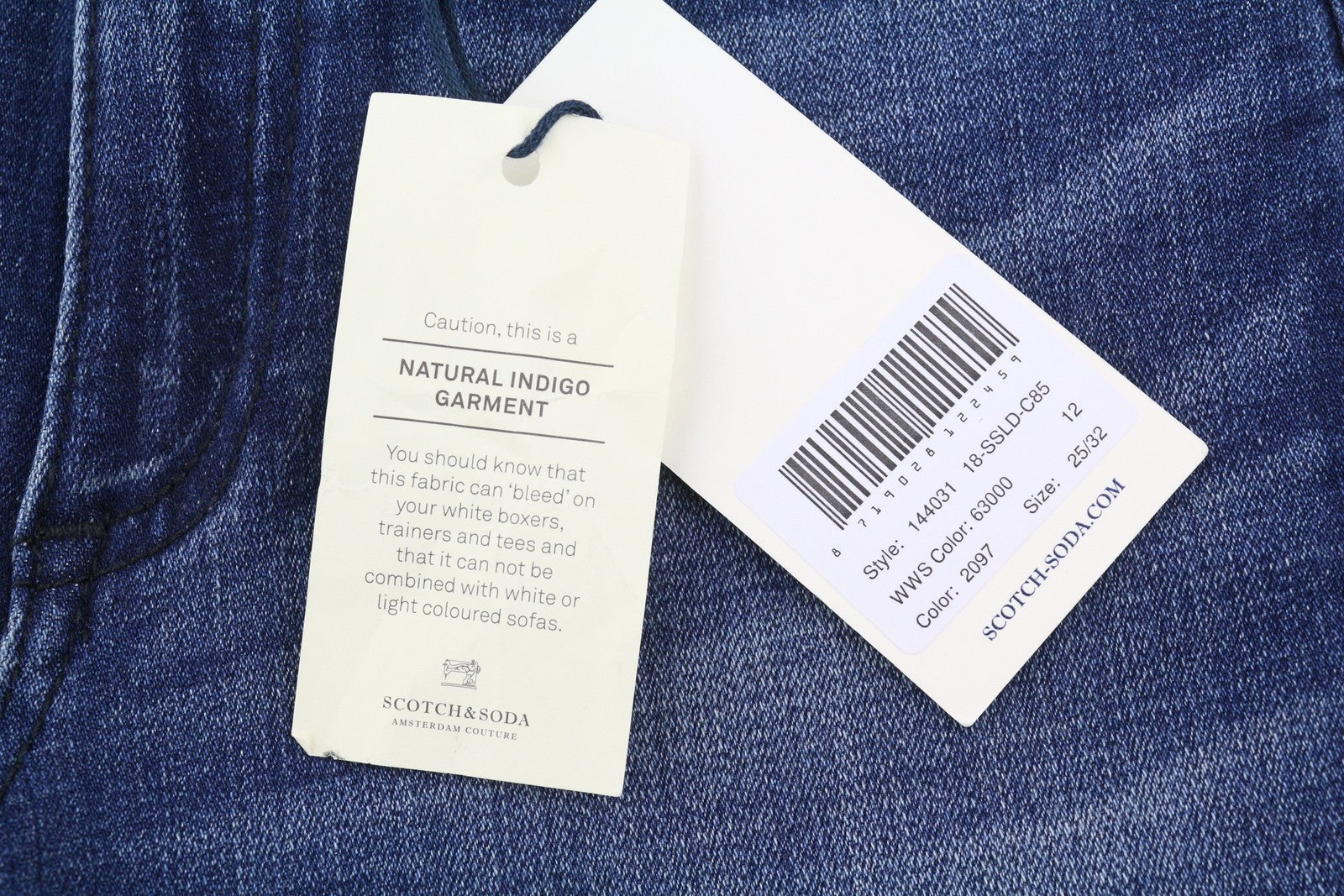 SCOTCH & SODA Women Jeans W25/L32 Blue Whiskers Faded Distress Hems Bootcut Fit