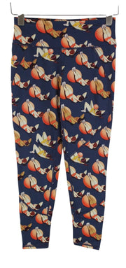 SWEATY BETTY The Power Women Sport Leggings XS Navy Stretch Patterned Activewear