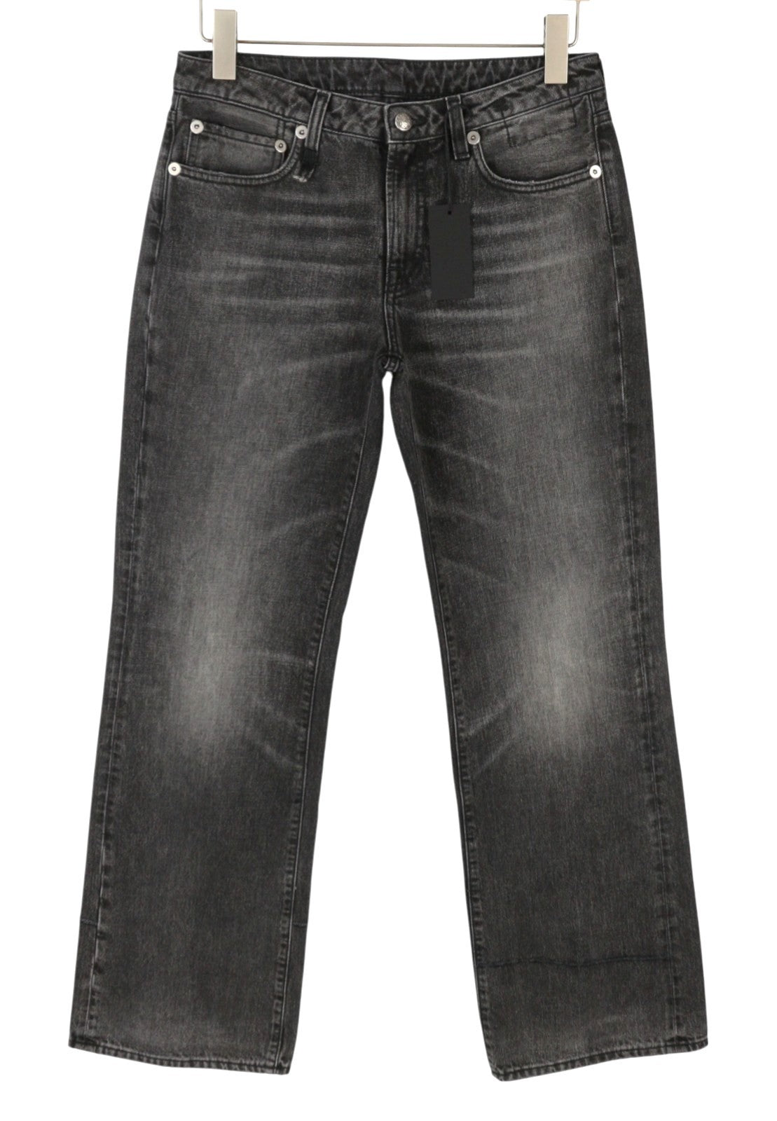 R13 Effie Women Jeans 27 Polaris Black Whiskers Faded Dark PS26 RRP850