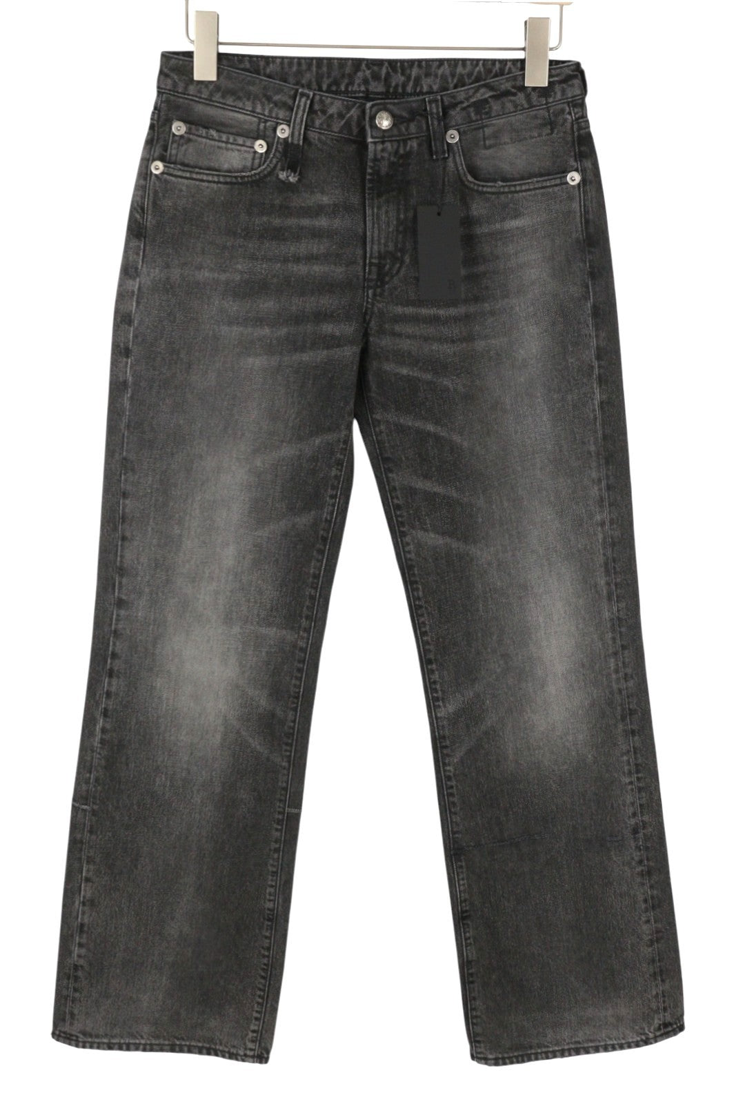 R13 Effie Women Jeans 27 Polaris Black Whiskers Faded PS26 RRP850
