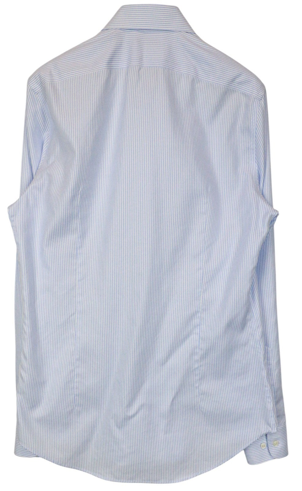 SUITSUPPLY vyriški formalūs marškiniai 41L/16L itin ploni mėlyni dryžuoti medvilniniai tvilo marškiniai 