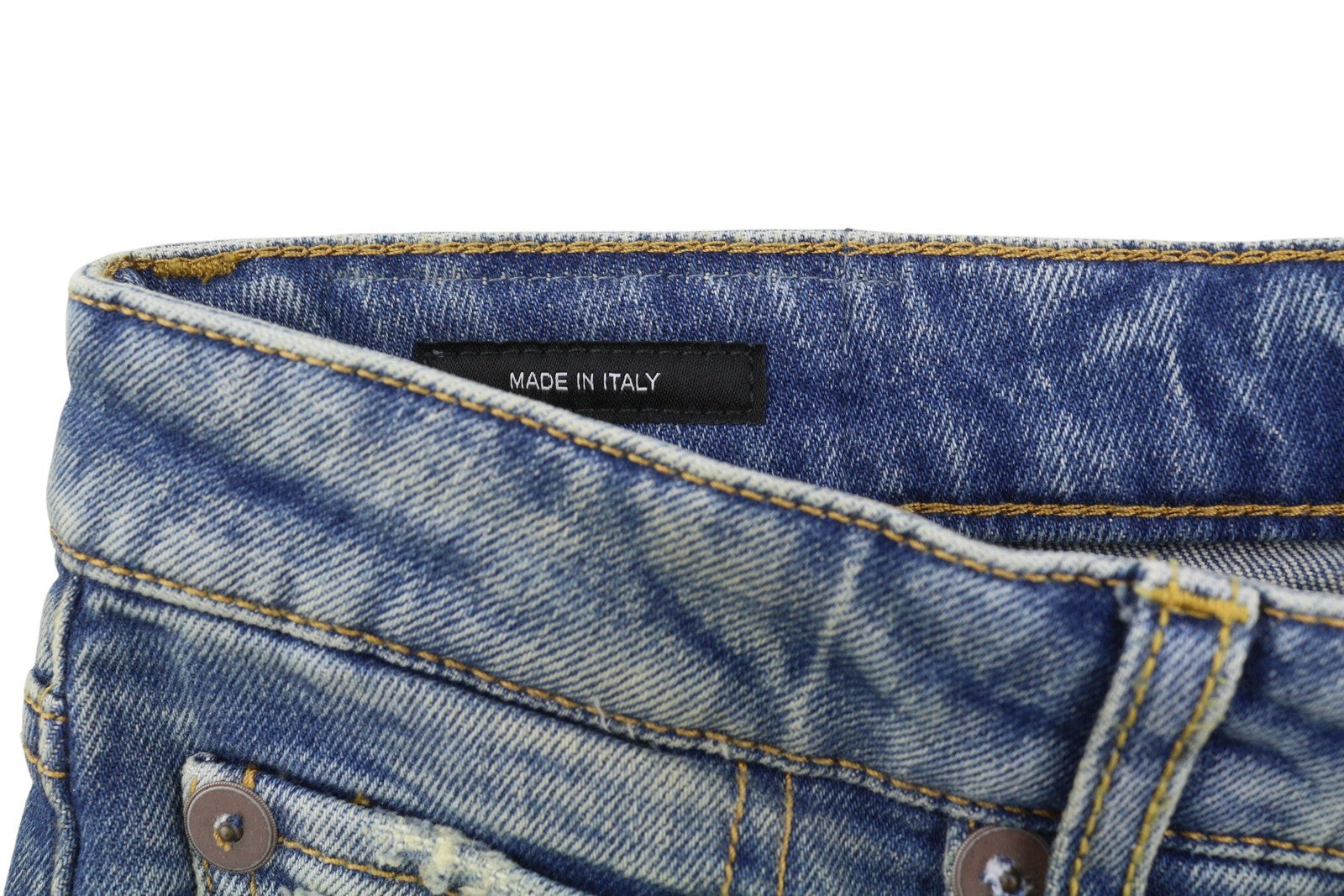 R13 Kick Fit Women Jeans 26 Kelly Stretch Cropped Whiskers Faded Blue PS26