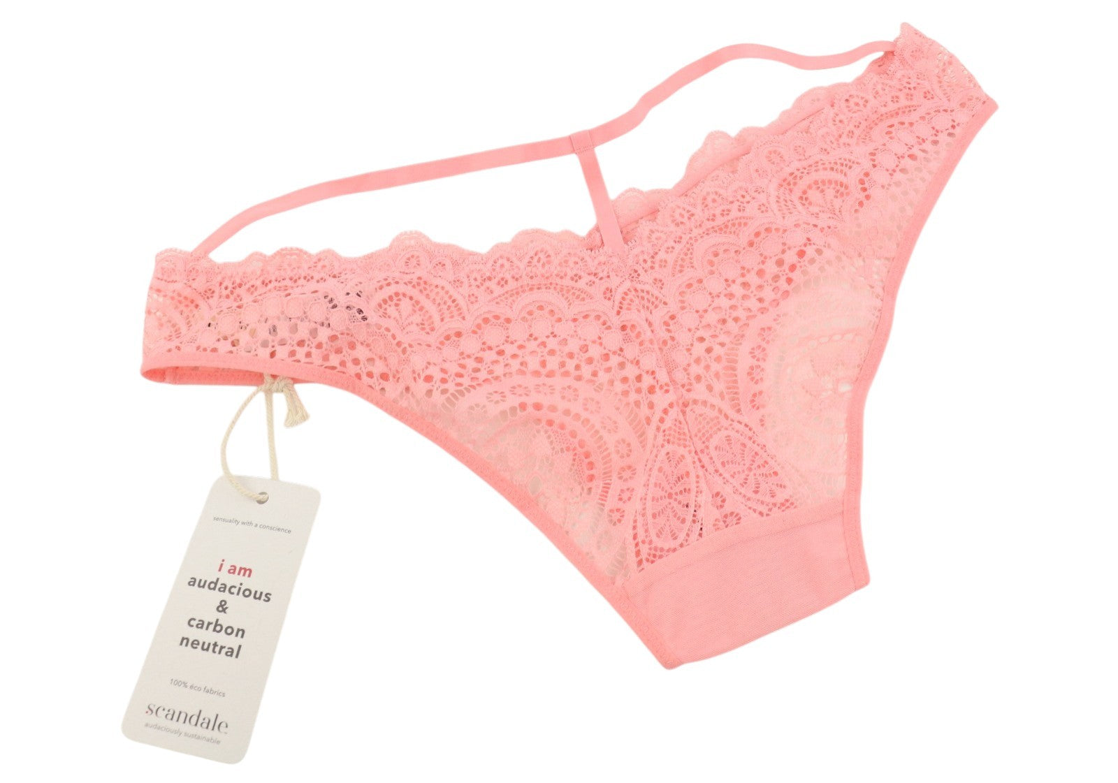 SCANDALE La Culotte Sublime-Corail Women Panties M Pink Laces Insert