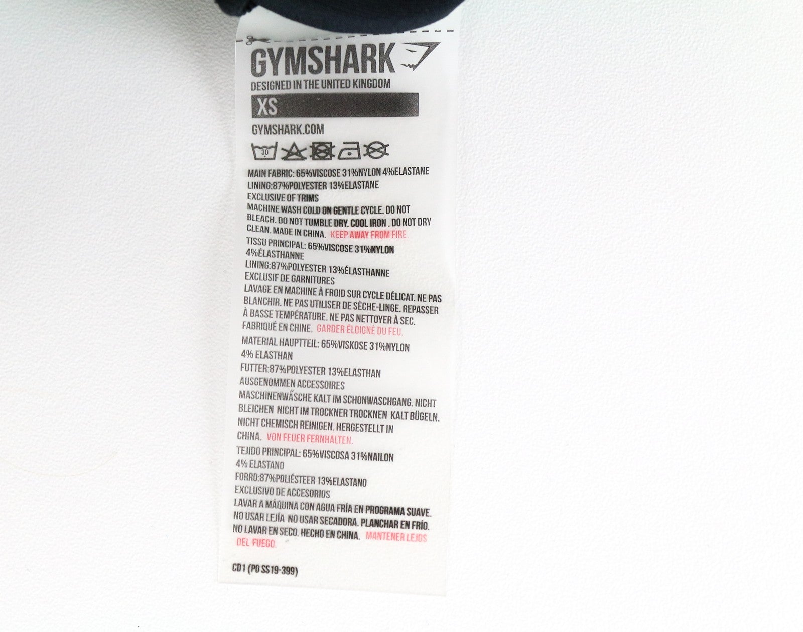 GYMSHARK Poise Women Sport Bra XS Black Stretch Cross-Over Straps Sleeveless