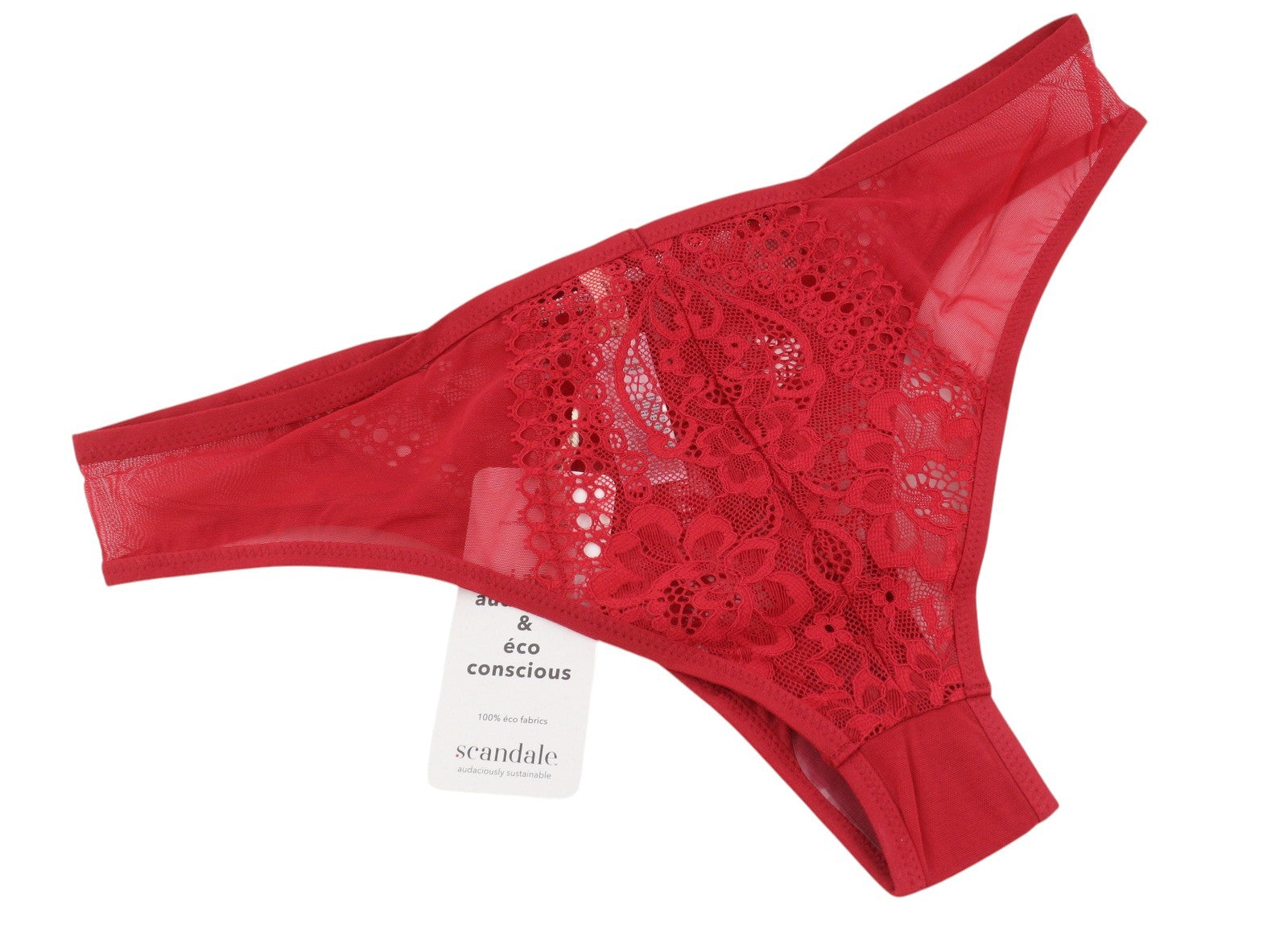 SCANDALE Le Bresilien Sensual-Red Women Panties XL Brazilian Laces Insert