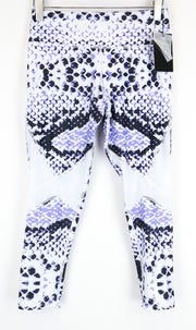 BELLUM Women Sport Leggings M Purple Stretch Patterned Activewear Gym Pull On