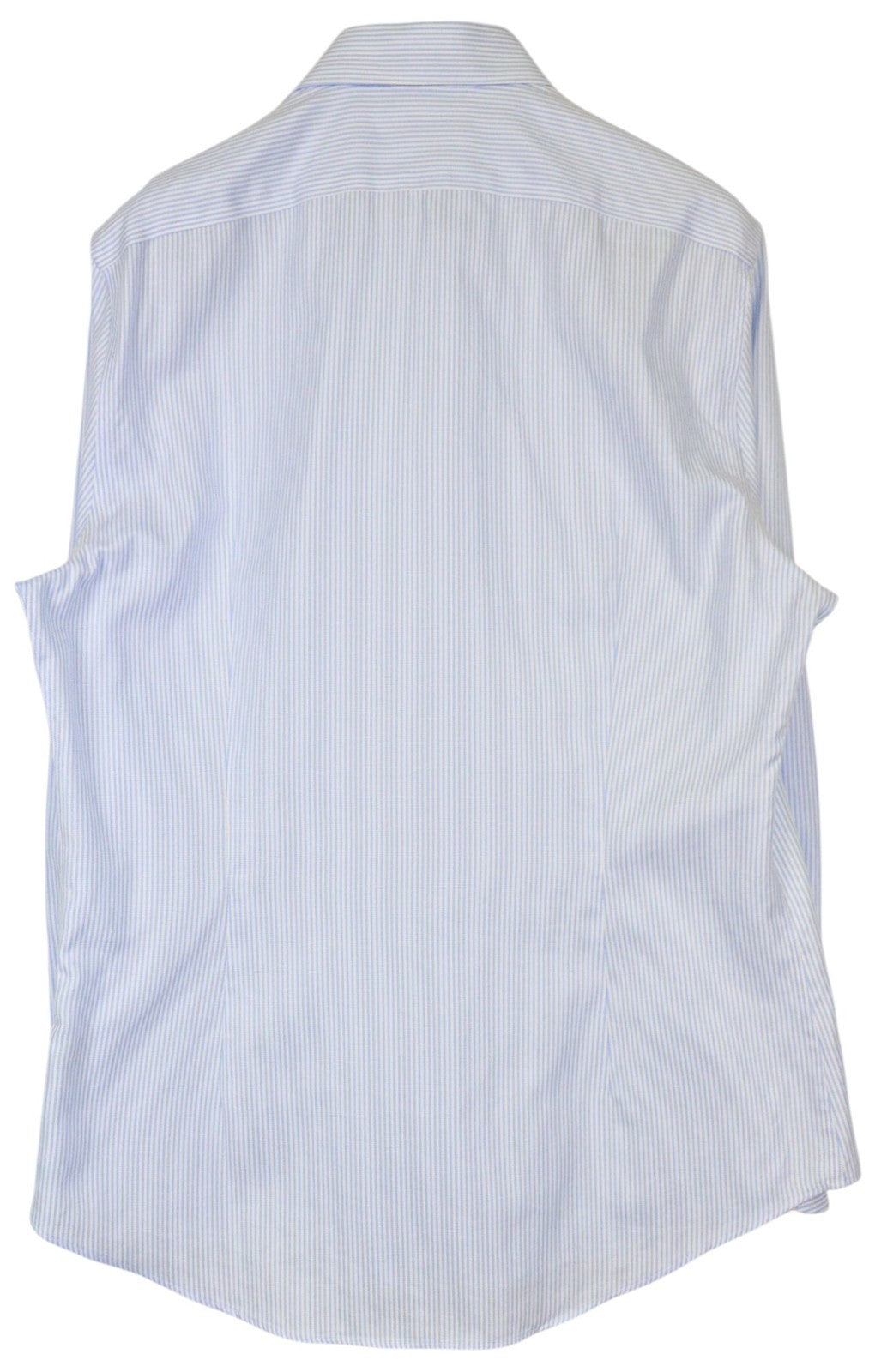 SUITSUPPLY Men's Formal Shirt 43/17 Extra Slim Blue Cotton Cutaway Striped