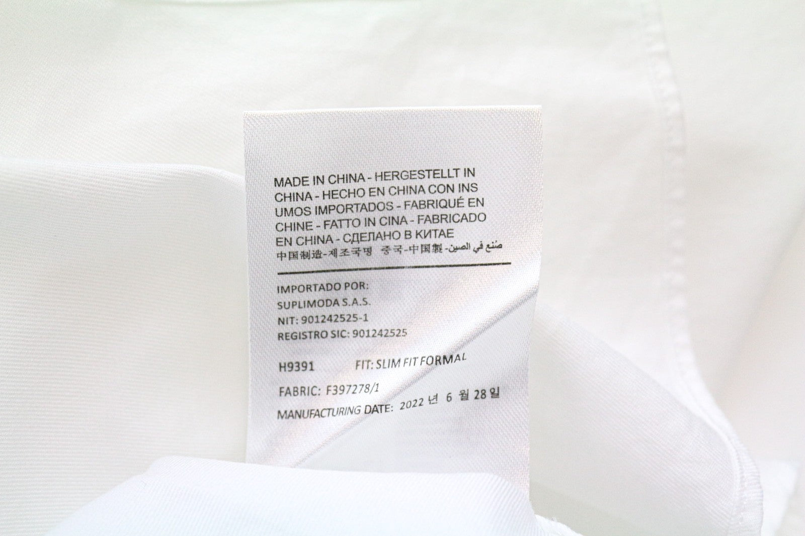 SUITSUPPLY vyriški formalūs marškiniai 46/18 ploni balti medvilniniai dryžuoti marškiniai ilgomis rankovėmis 