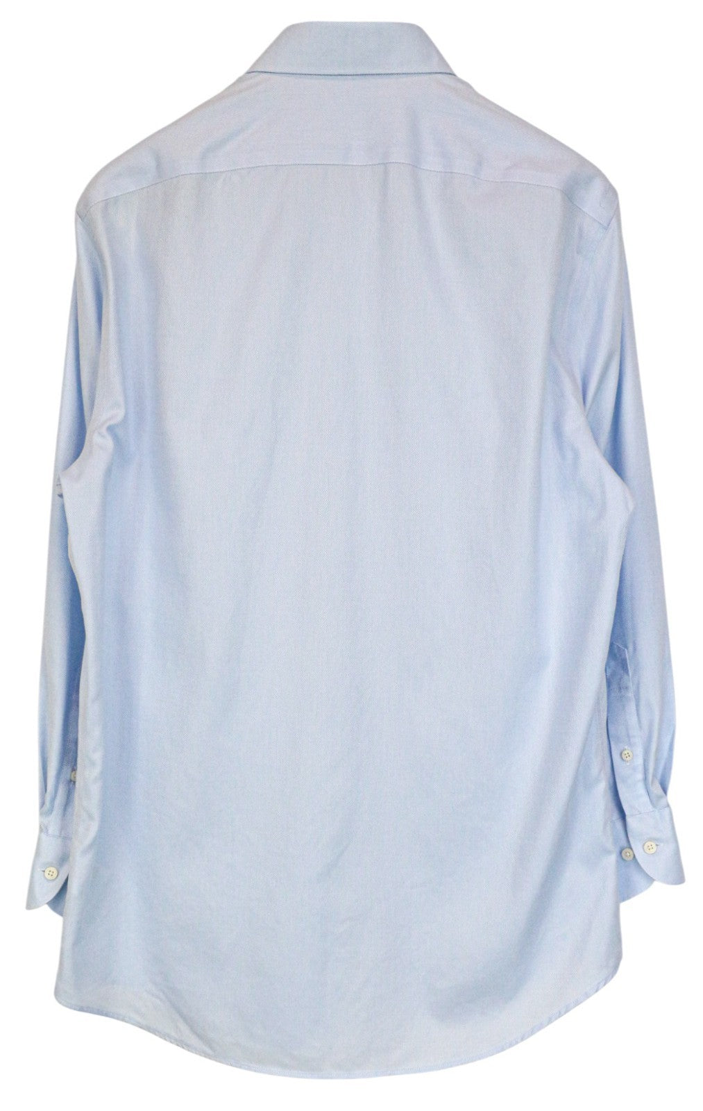 SUITSUPPLY Traveler vyriški oficialūs marškinėliai 42/16.5 ploni mėlyni melanžai grynos medvilnės 