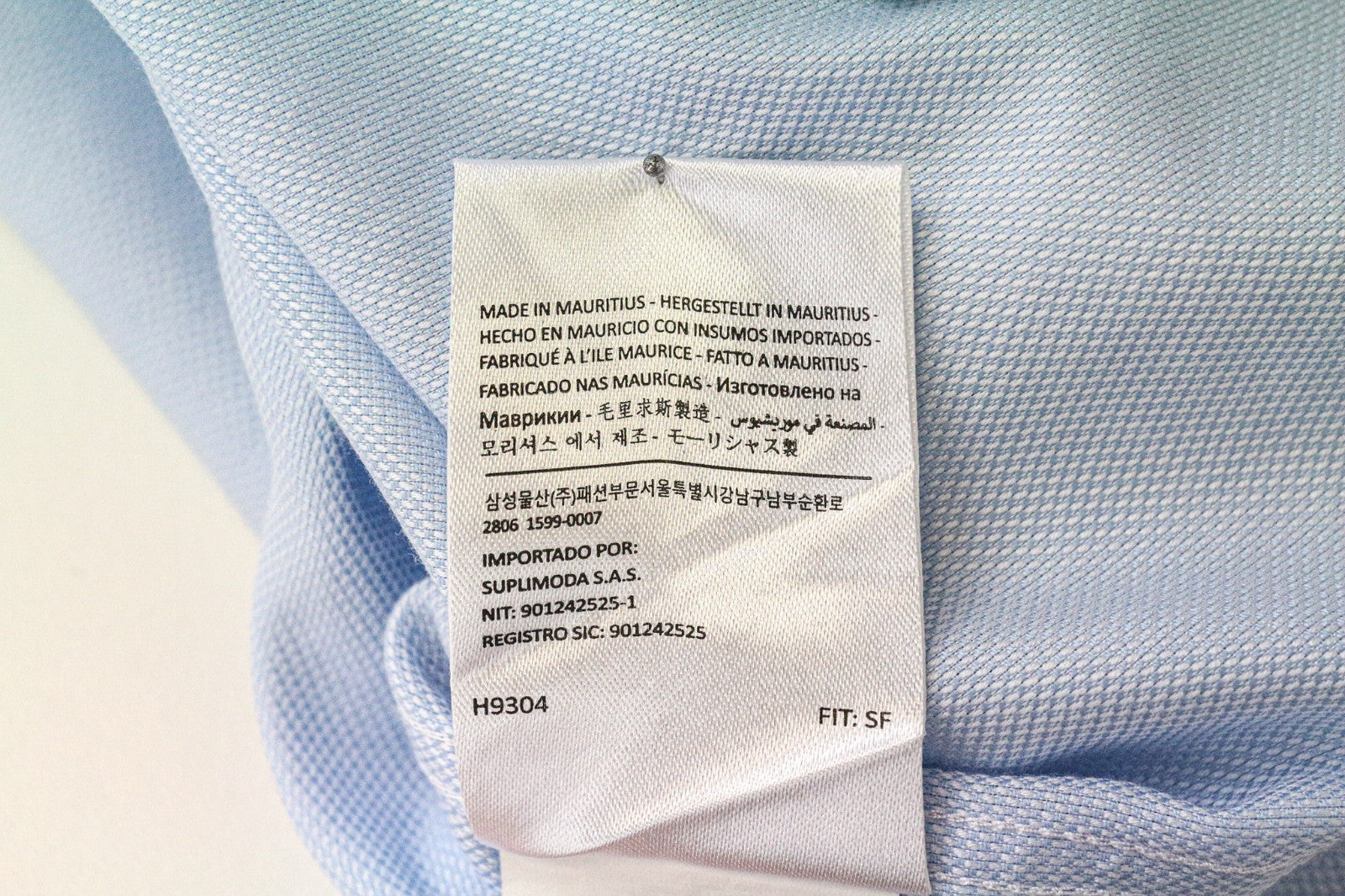 SUITSUPPLY Traveler vyriški oficialūs marškinėliai 42/16.5 ploni mėlyni melanžai grynos medvilnės 