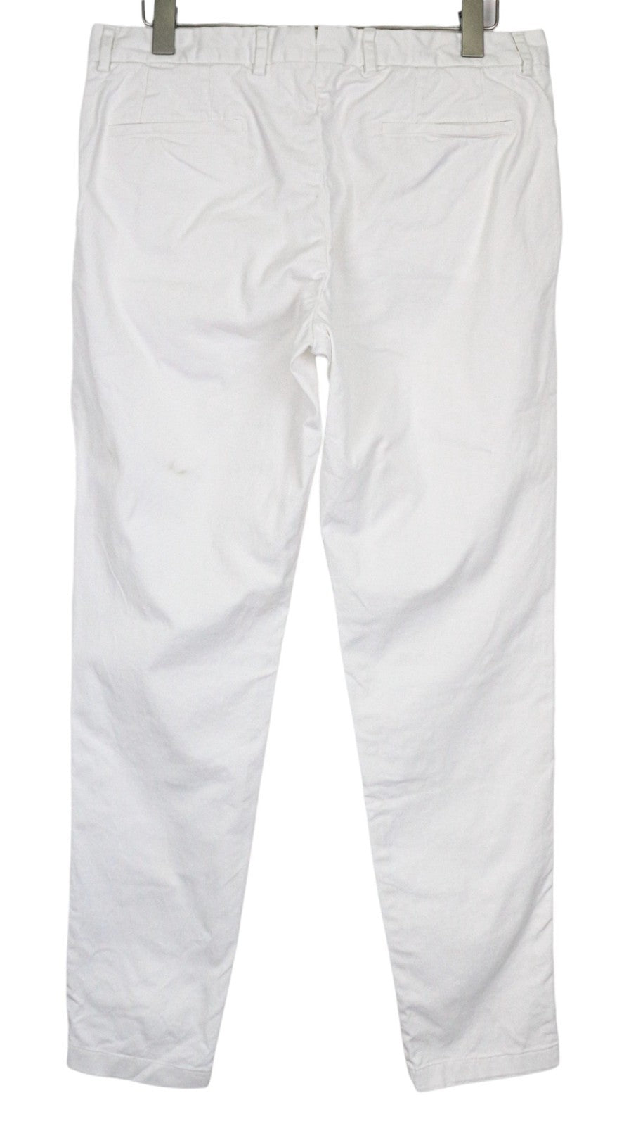 SUITSUPPLY Campo Men's Trousers UK36R White Slim Fit Cotton Blend Pleated