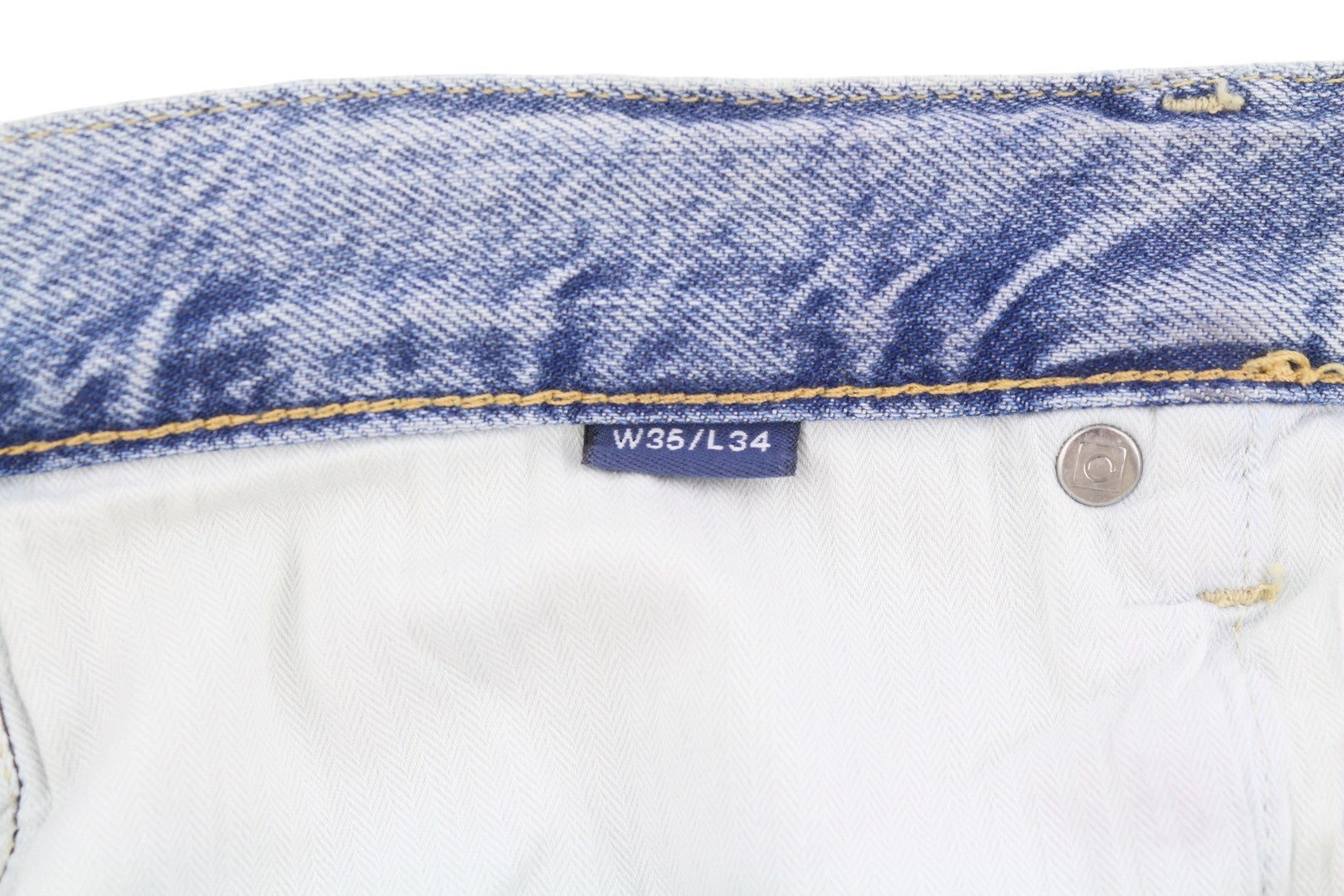 GANT Relaxed Classic Men Jeans W35/L34 Pale Blue Worn Wash Tapered