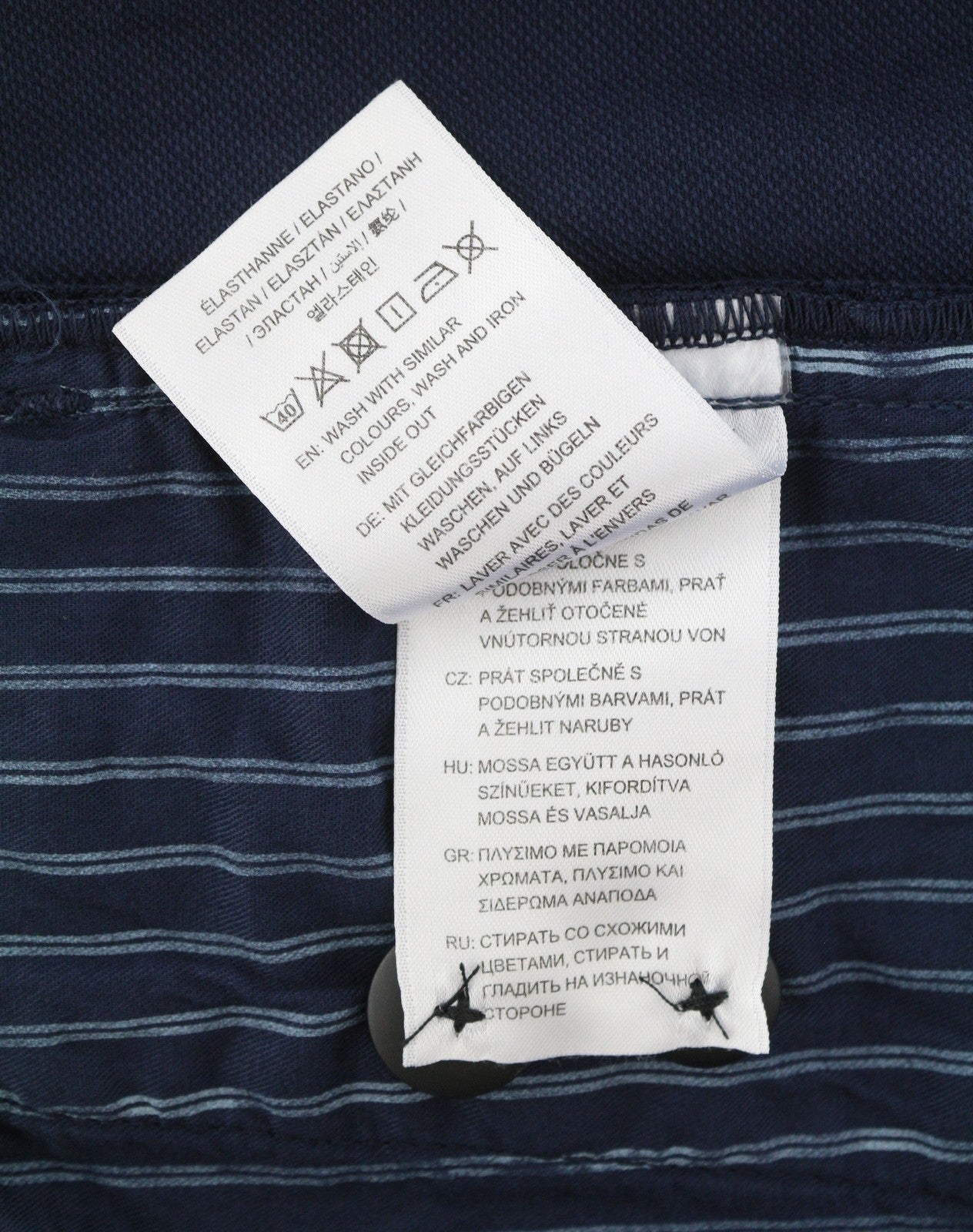 GANT Slim Light Canvas Chino Men Trousers W36/L30 Marine Casual Zip