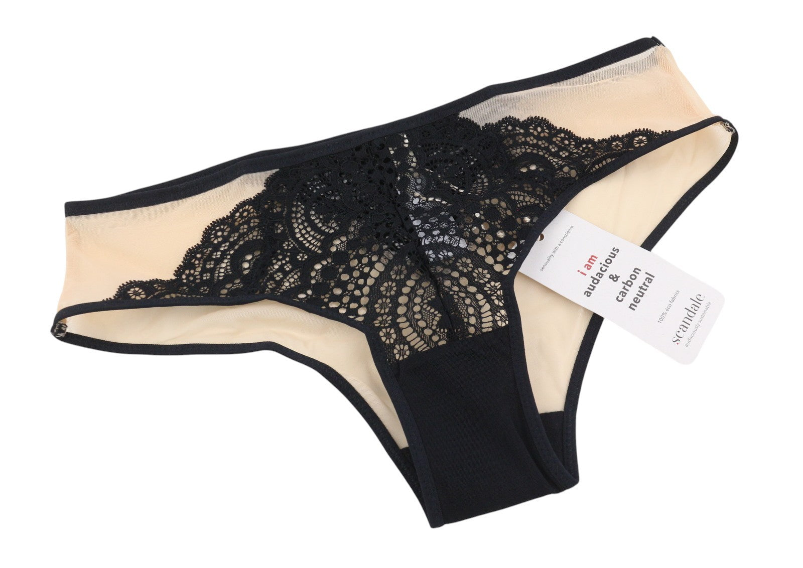 SCANDALE Le Shorty Sublime-Nude A14 Women Panties S Sheer Tulle Contrasting Lace