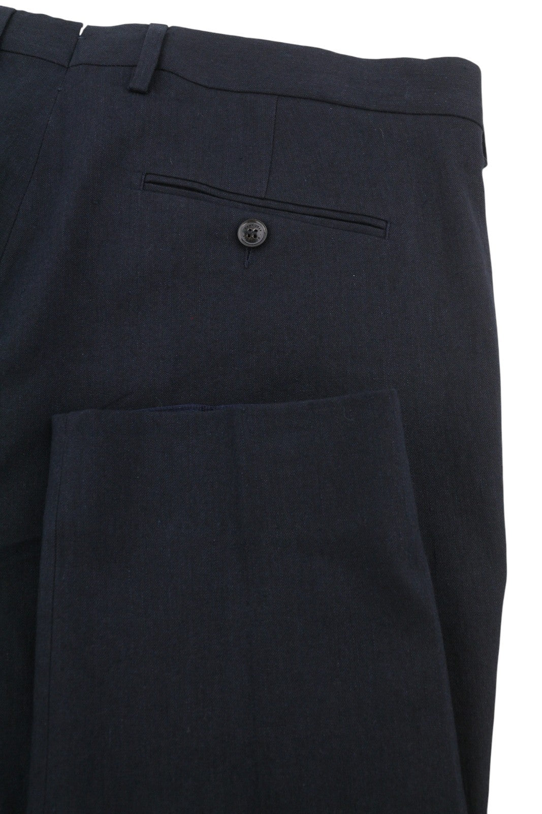 GANT Stretch Linen Men Trousers EU54 Evening Blue Slim Zip