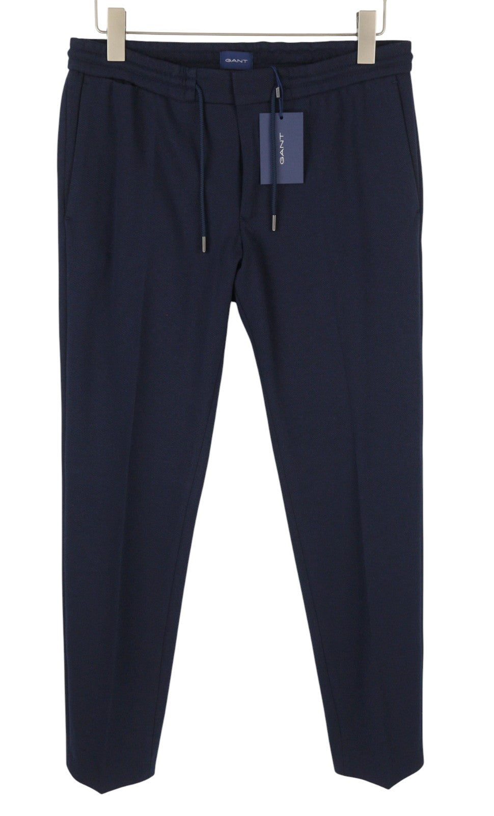 GANT Jersey Men Trousers EU48 Evening Blue Slim Drawstring