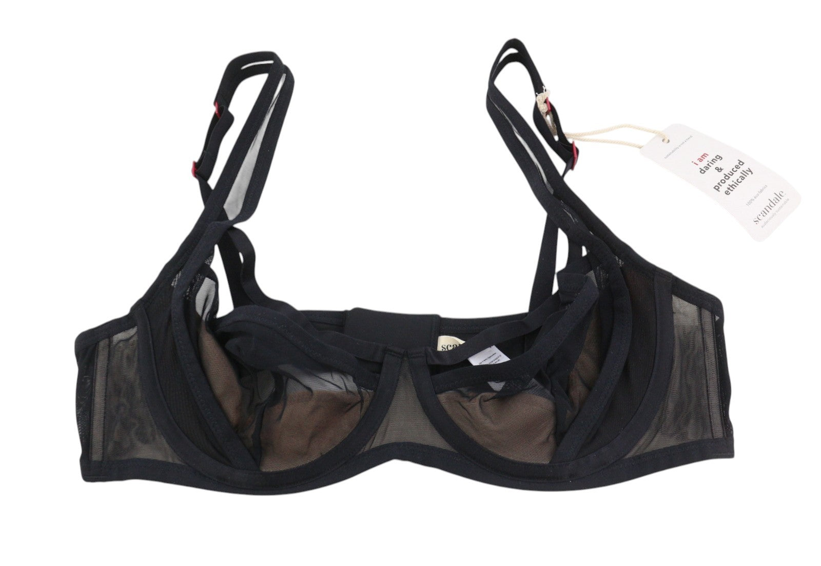 SCANDALE Le Balconet Base Lift Sleek-Black Women Bra 85E Transparent