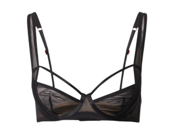 SCANDALE Le Balconet Base Lift Sleek-Black Women Bra 75C Transparent