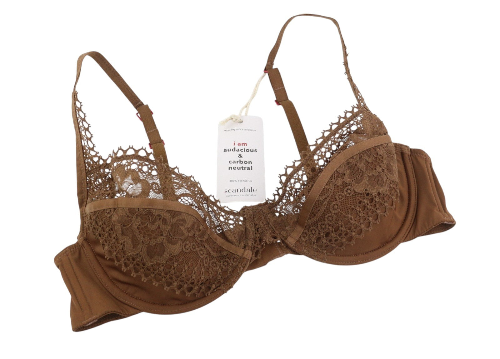 SCANDALE Le Balconet 1/2 Spacer Sensual-Nude B18 Women Bra 75C Guipure Laces