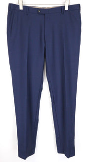 SUITSUPPLY Brescia Men's Trousers UK42S Blue Slim Glen Check Flat-Front  Wool