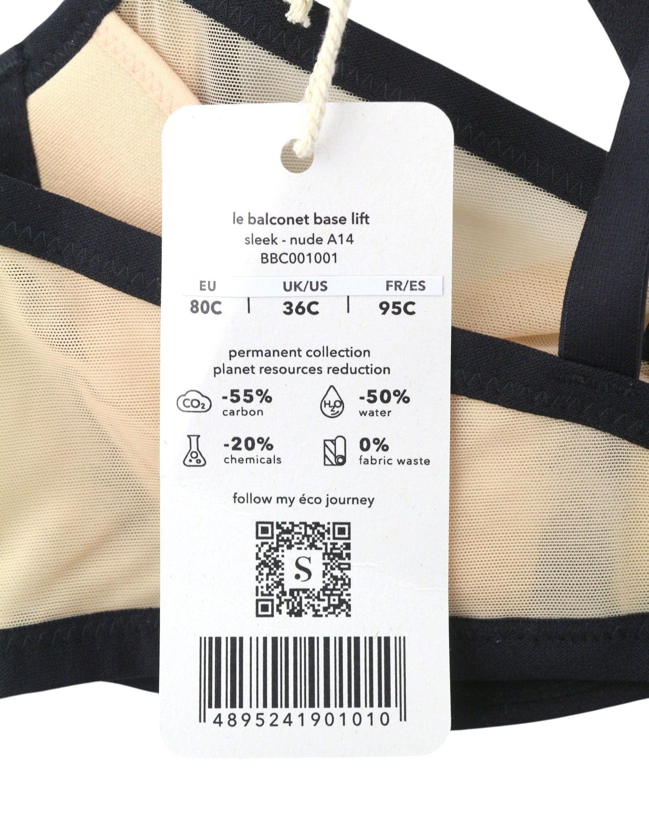 SCANDALE Le Balconet Base Lift Sleek-Nude A14 Women Bra 80C Transparent