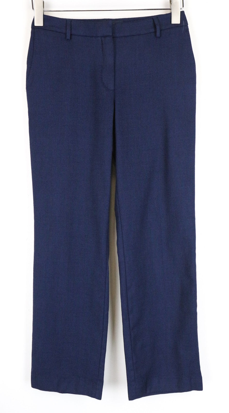 SUITSUPPLY Sina Men Trousers ~W27/L27 Blue Pure Wool Lined Pleated Classic